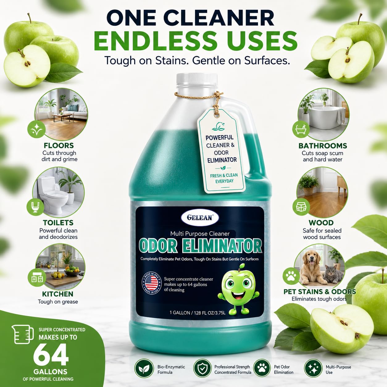 Multi Purpose Cleaner Pet Odor eliminator (128 Fl Oz)