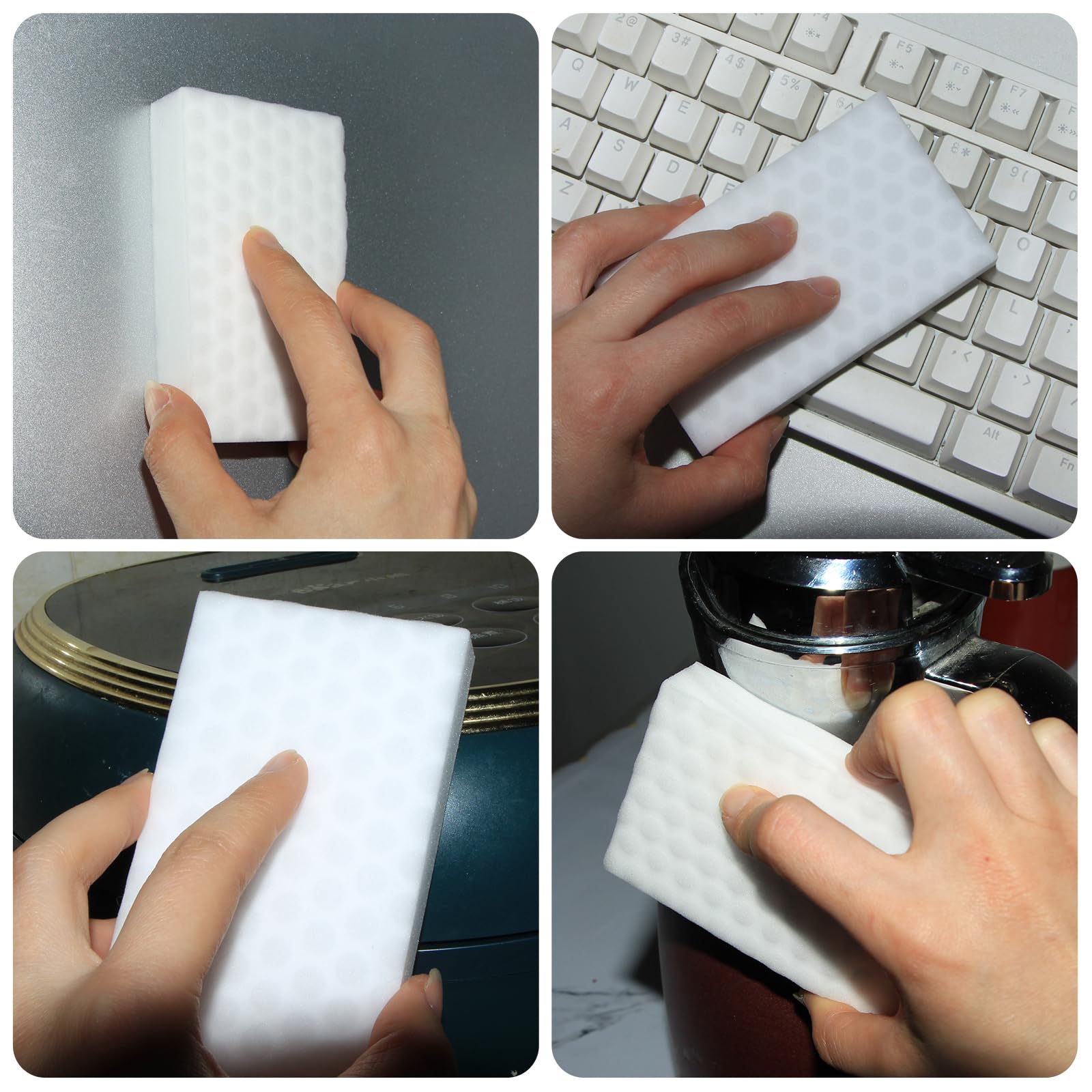 50 Pack 2X Density Melamine Sponges Long Lasting Magic Cleaning Eraser Pads (50 Count)
