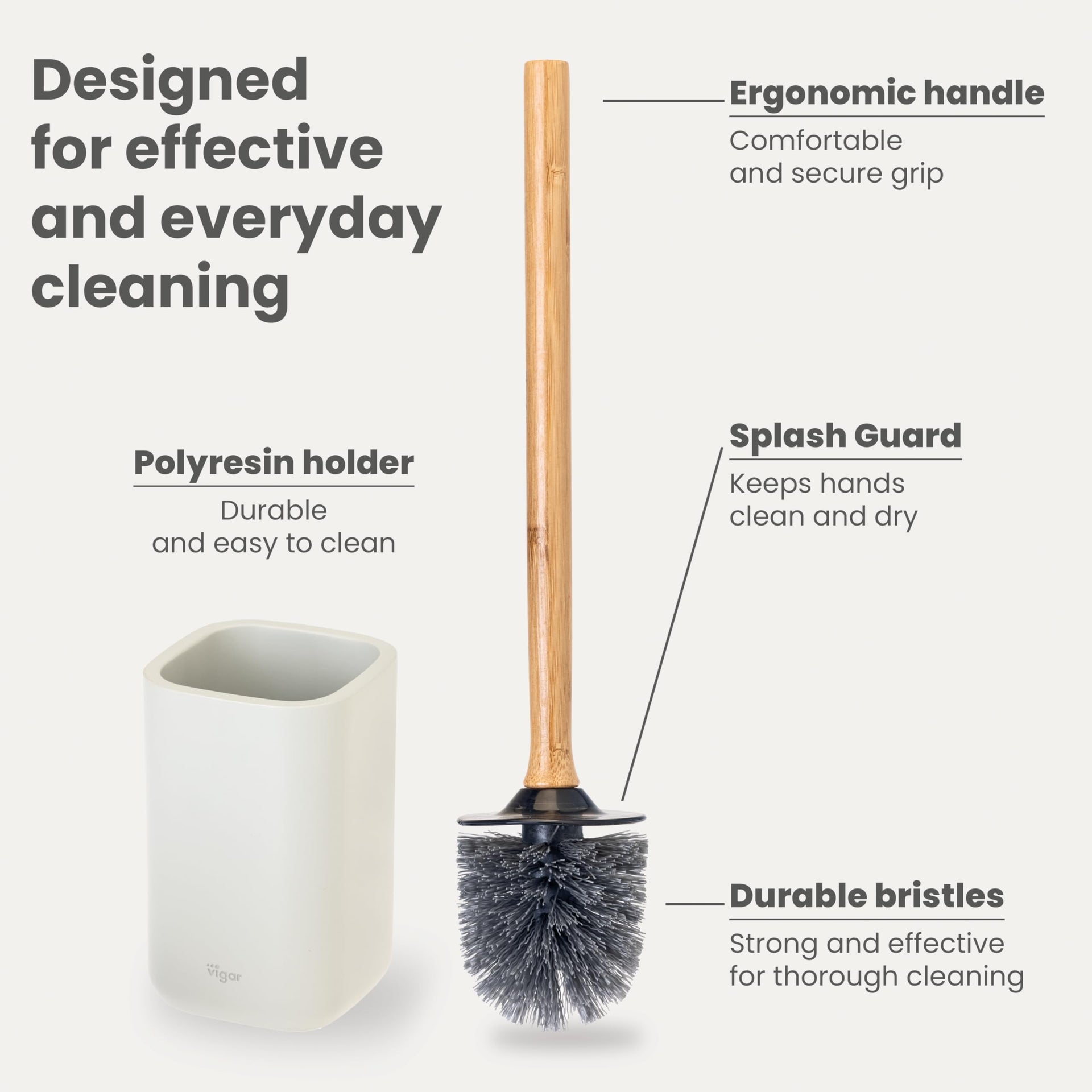 Zense Toilet Brush and Holder Set
