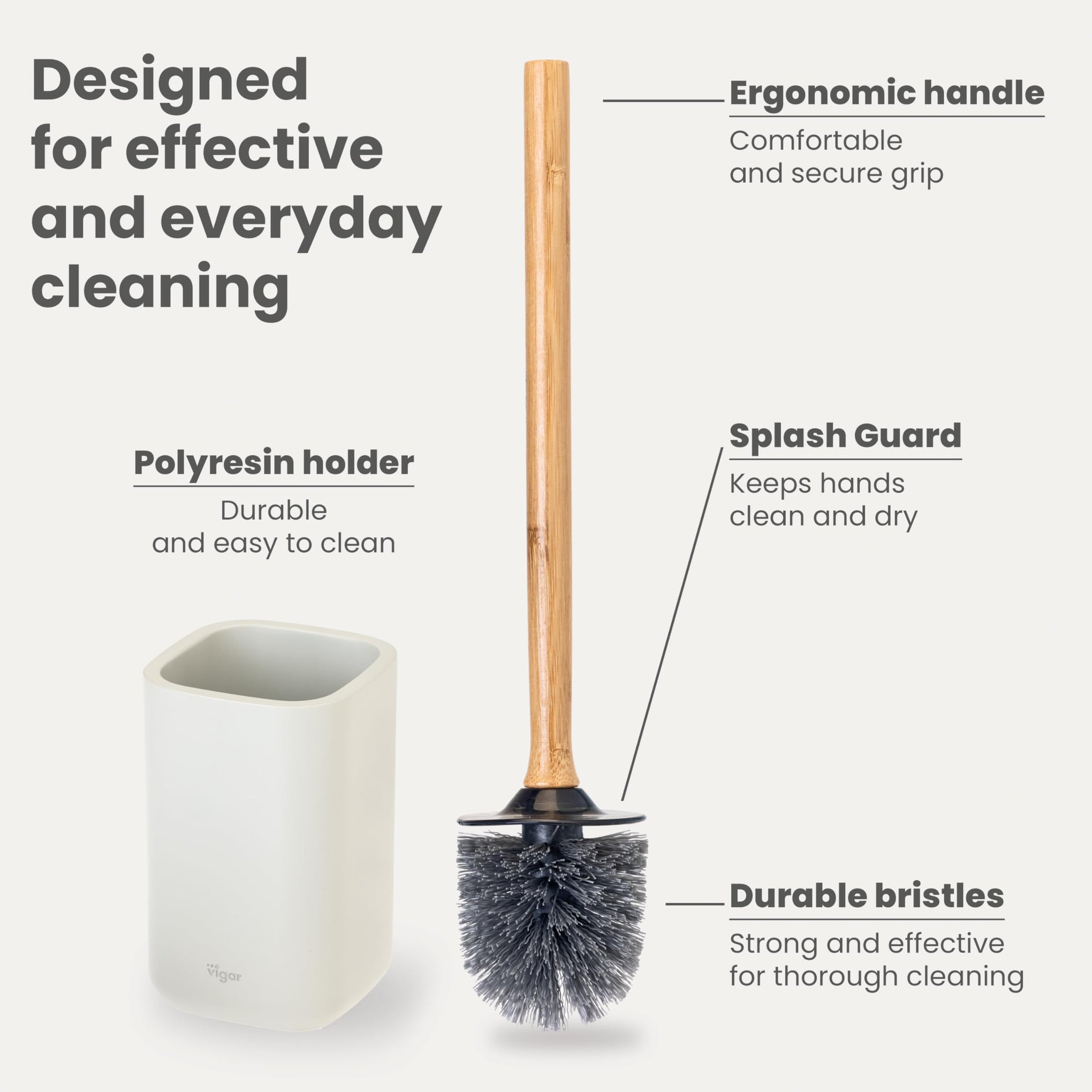 Zense Toilet Brush and Holder Set