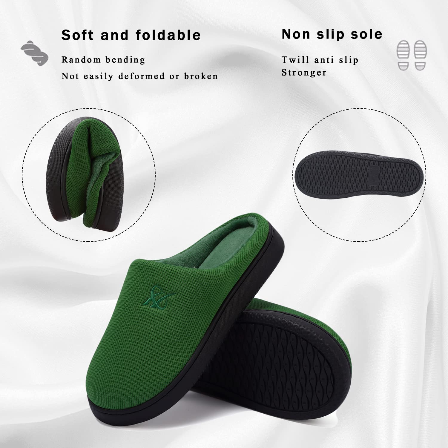 Memory Foam Cotton Slippers Couple Style Men's and Women's House Casual Shoes
