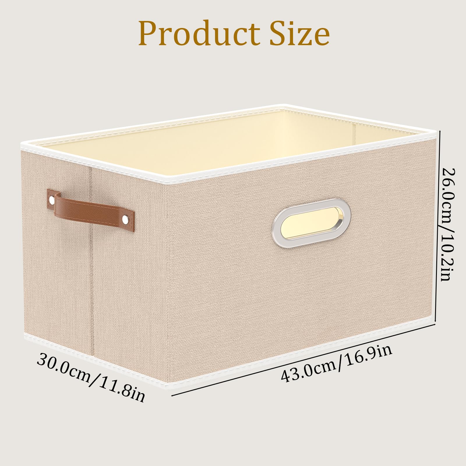 Foldable Storage Baskets for Shelves