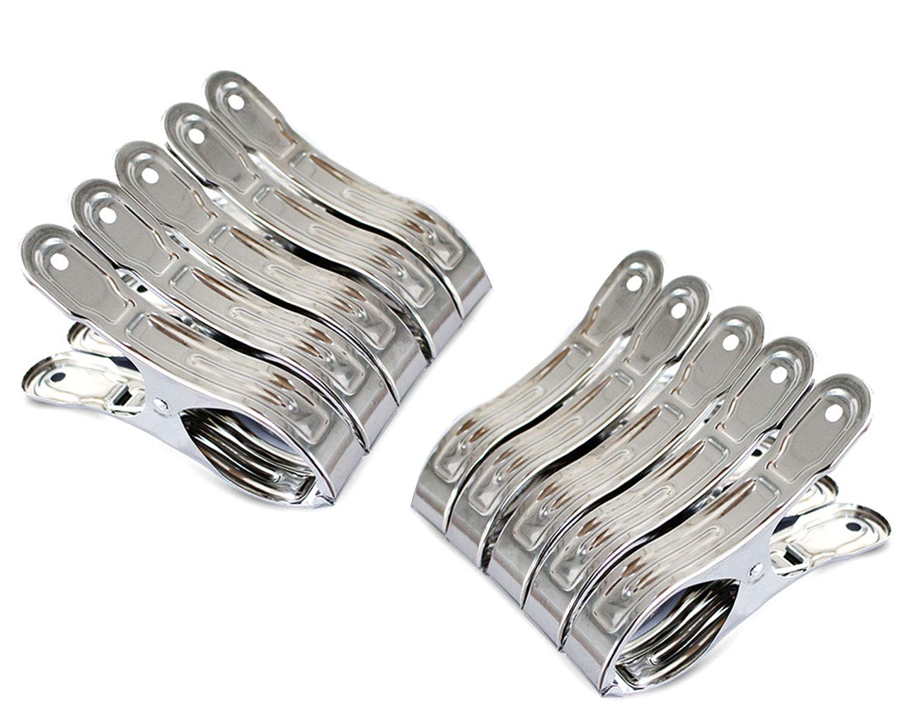 10 Pack 4.7”Stainless Steel Pool Cover Clips Heavy Duty Wind Guard Clamps (10 Count)
