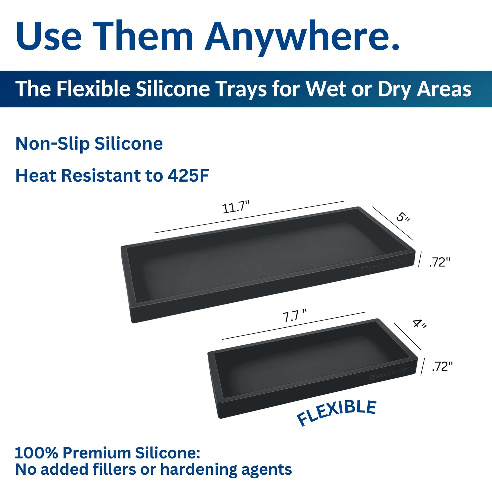 Countertop & Vanity Silicone Tray (2 Count)