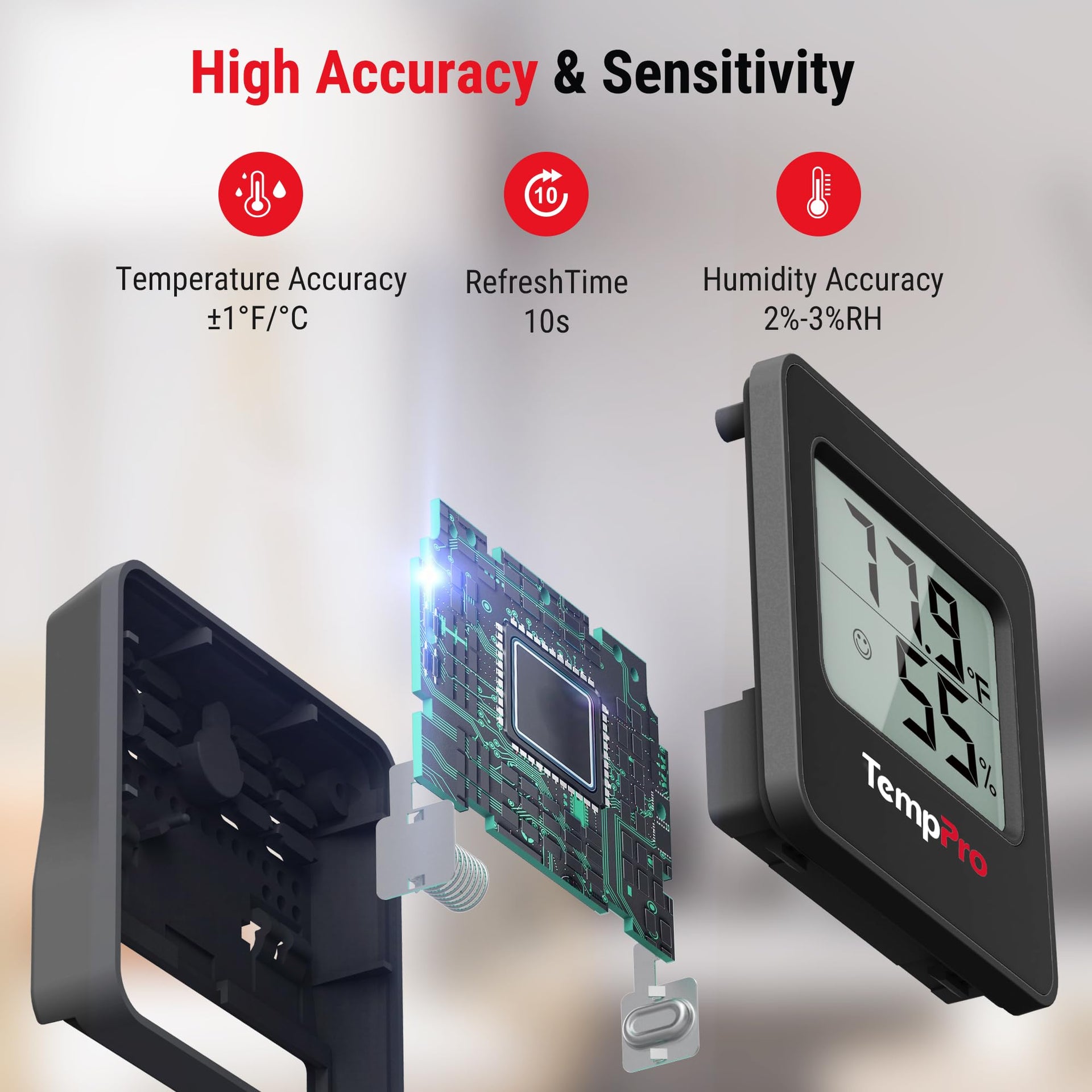 TempAir Hygrometer Indoor Thermometer for Home