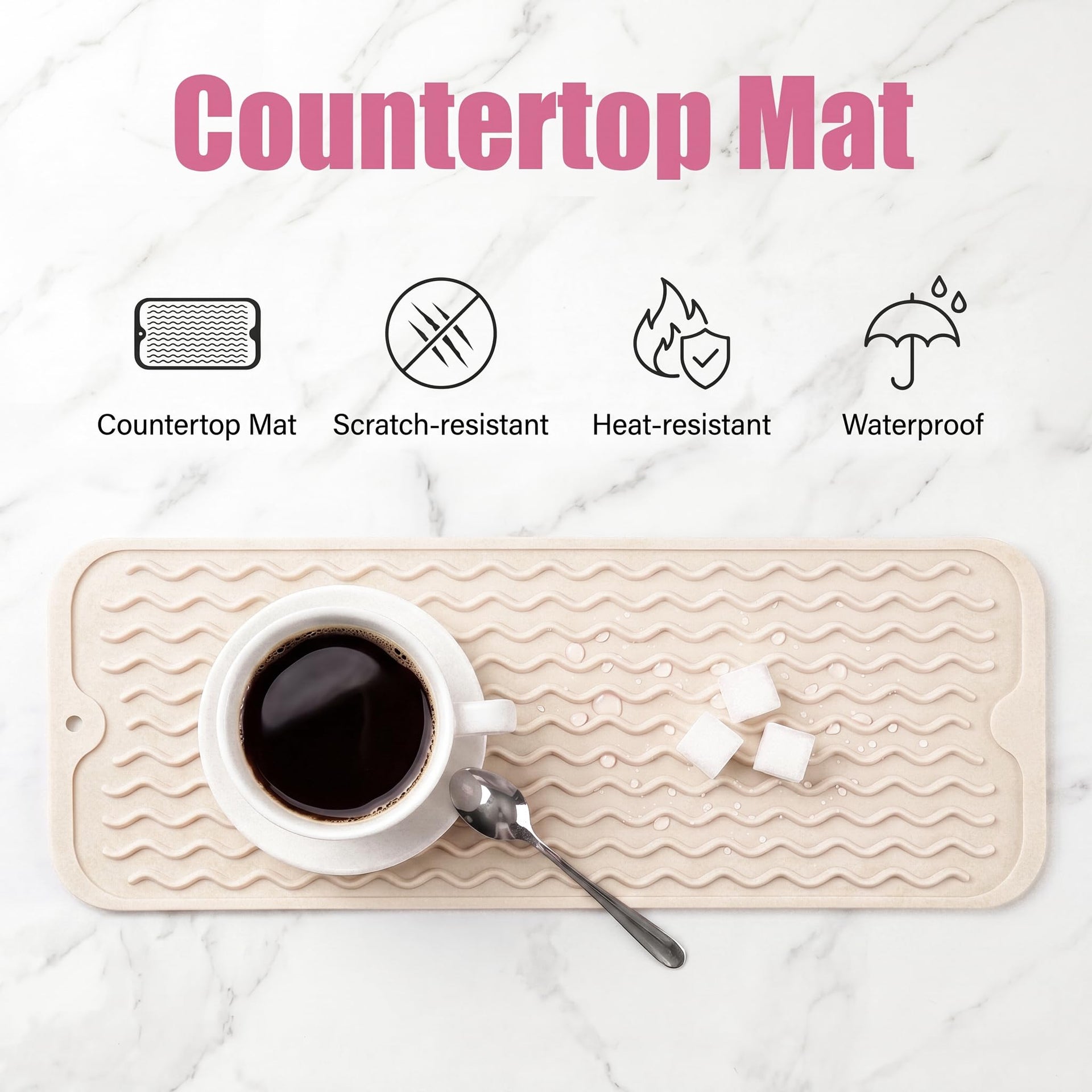 Silicone Dish Drying Mat for Multiple Usage