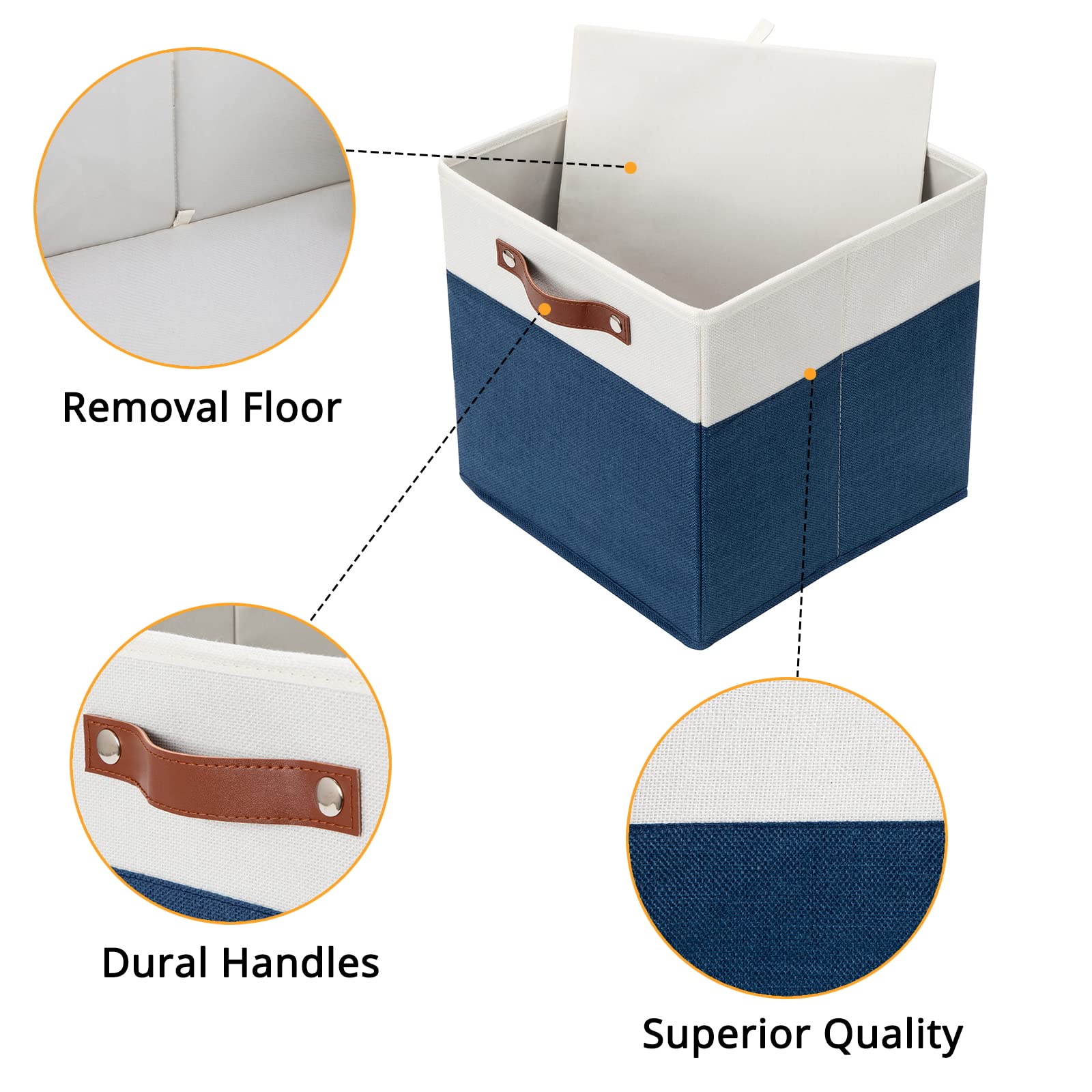 12 inch Cube Storage Bins (4 Count)