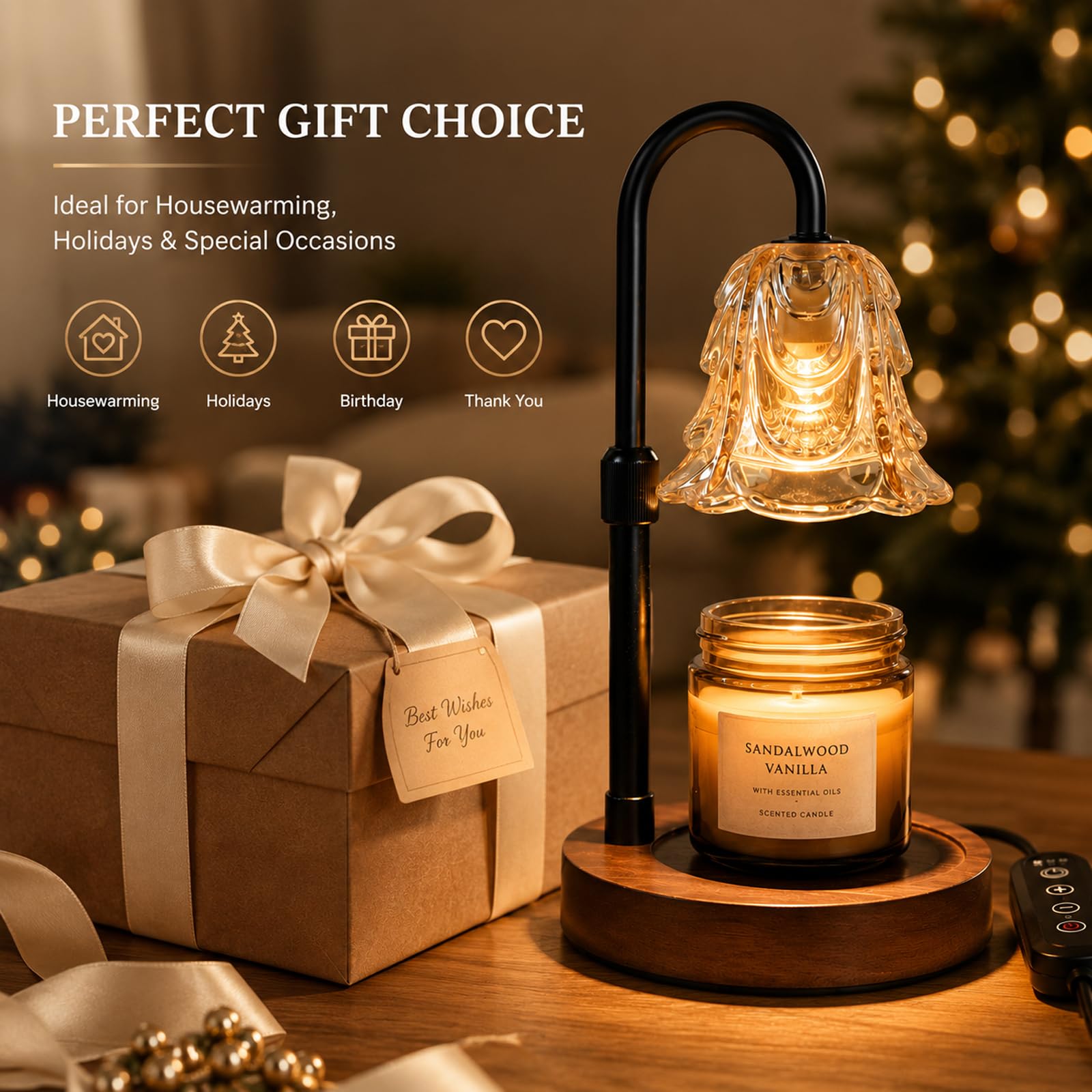 Candle Warmer Lamp with Timer and Dimmer