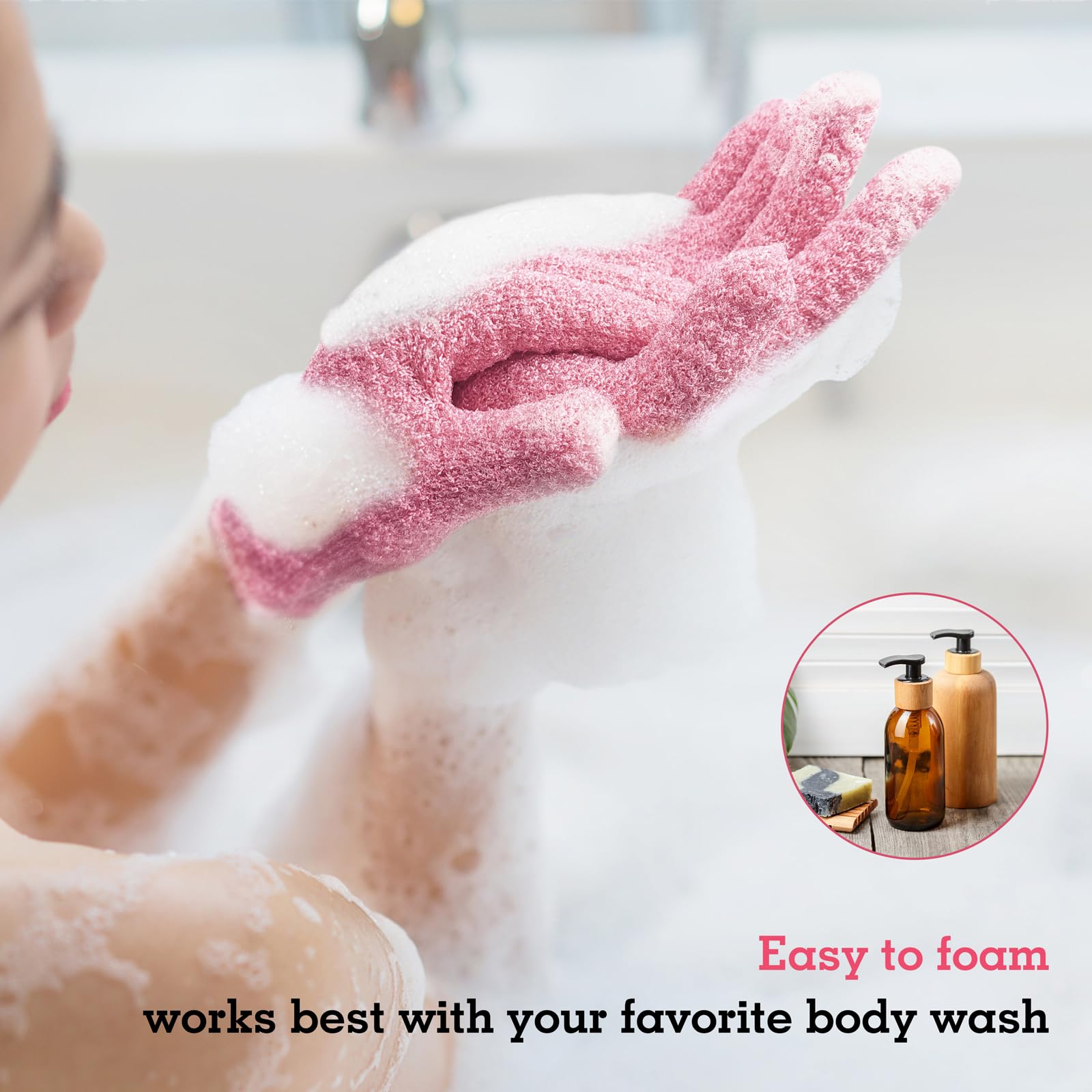 Exfoliating Glove for Shower Bath (3 Count)