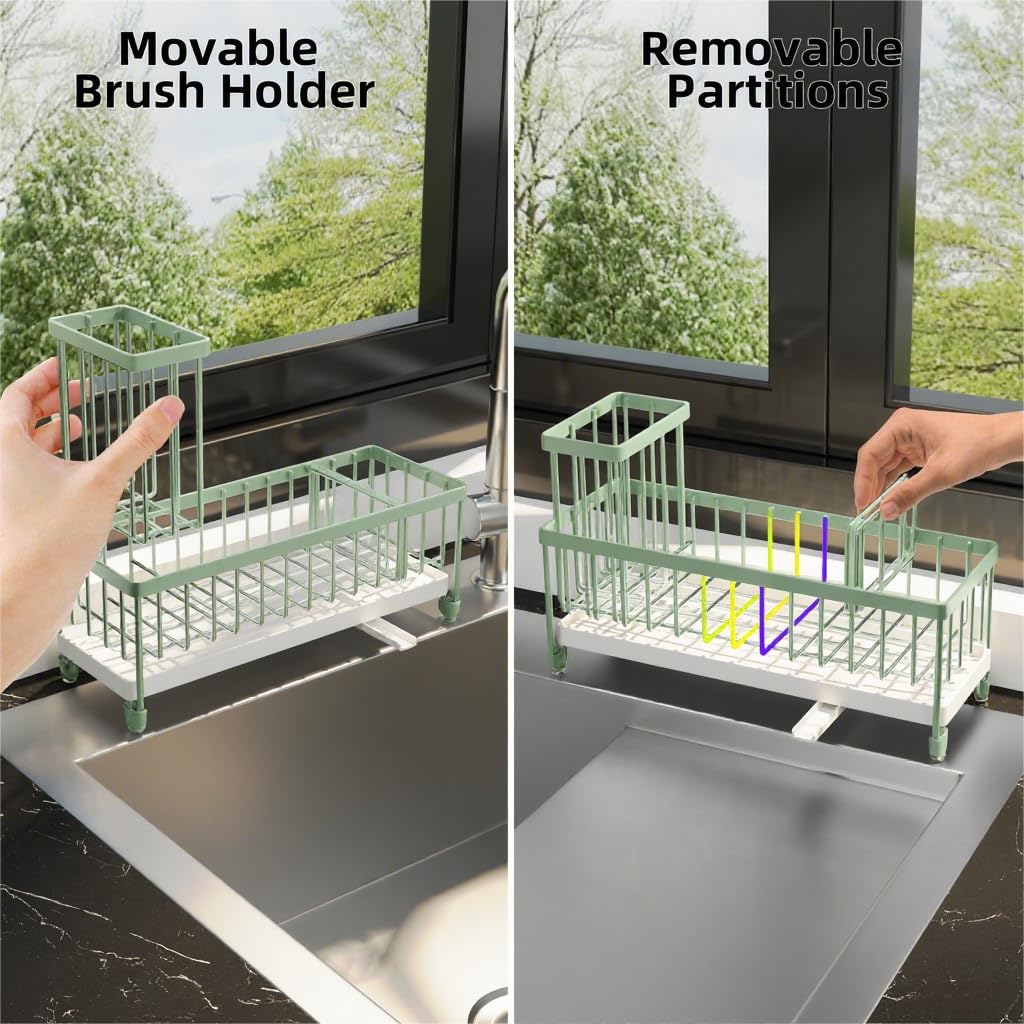 Extra Large Sponge Holder for Kitchen Sink Organizer Caddy