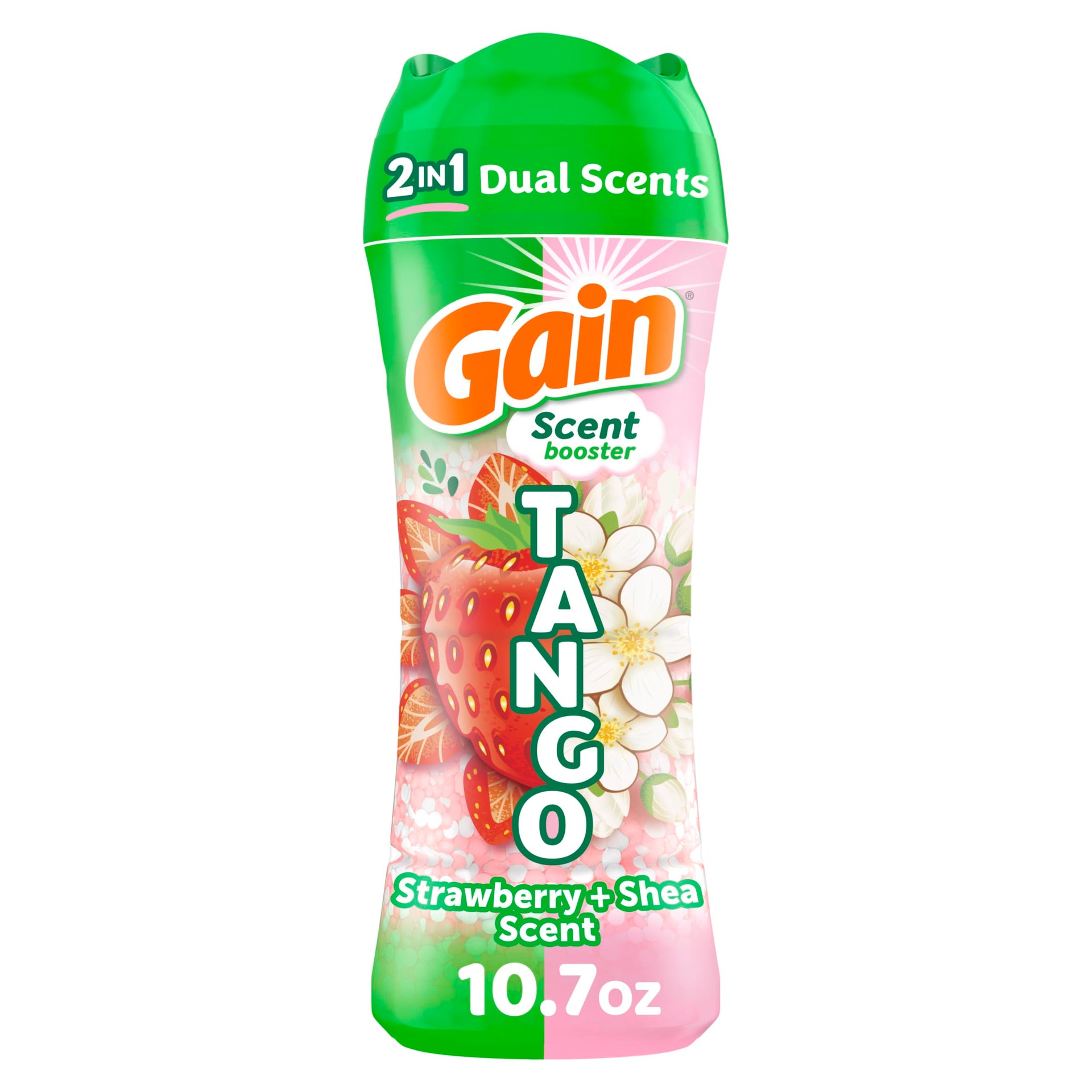 Tango 2-in-1 Laundry Scent Booster Beads, Strawberry and Shea Scent, 10.7 oz, Laundry Beads with Dual Scents Plus All Day Freshness (10.7 Ounce)