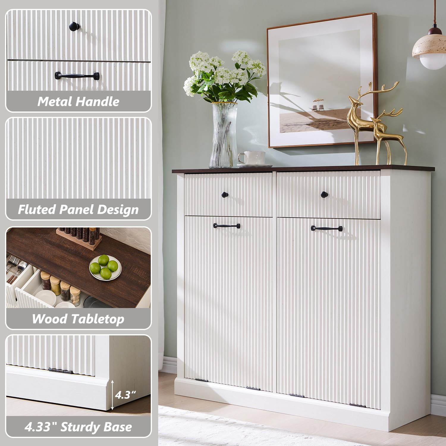 Double Tilt Out Trash Cabinet