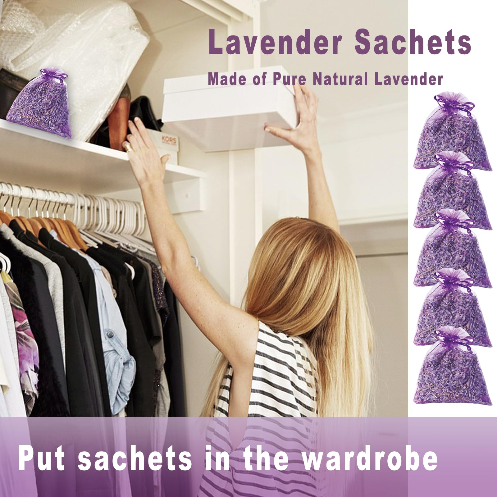 36 Pack French Dried Lavender Sachet Bags (36 Count)