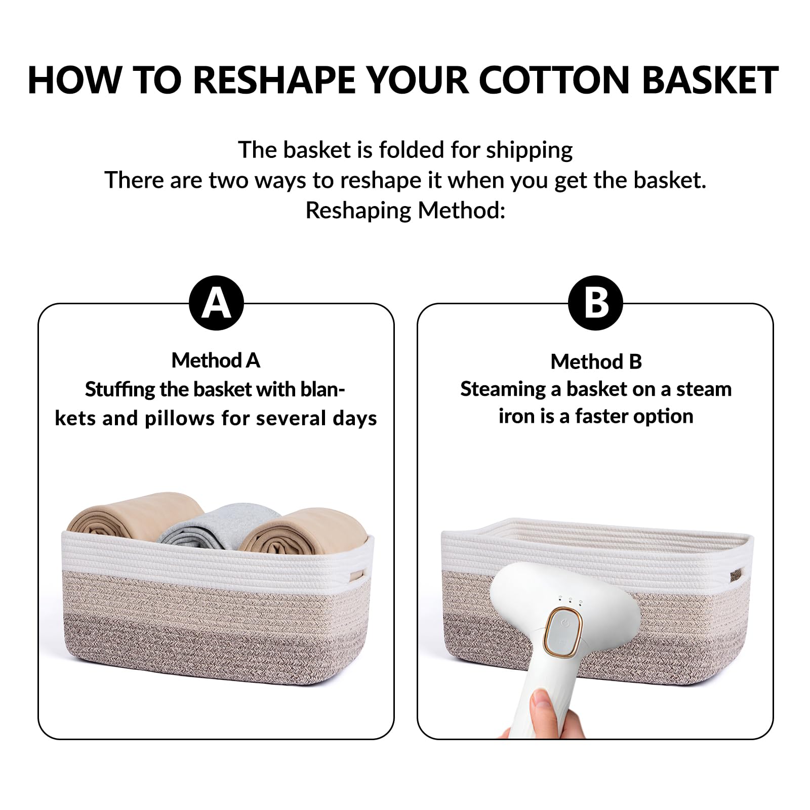 Large Storage Baskets for Organizing (3 Count)