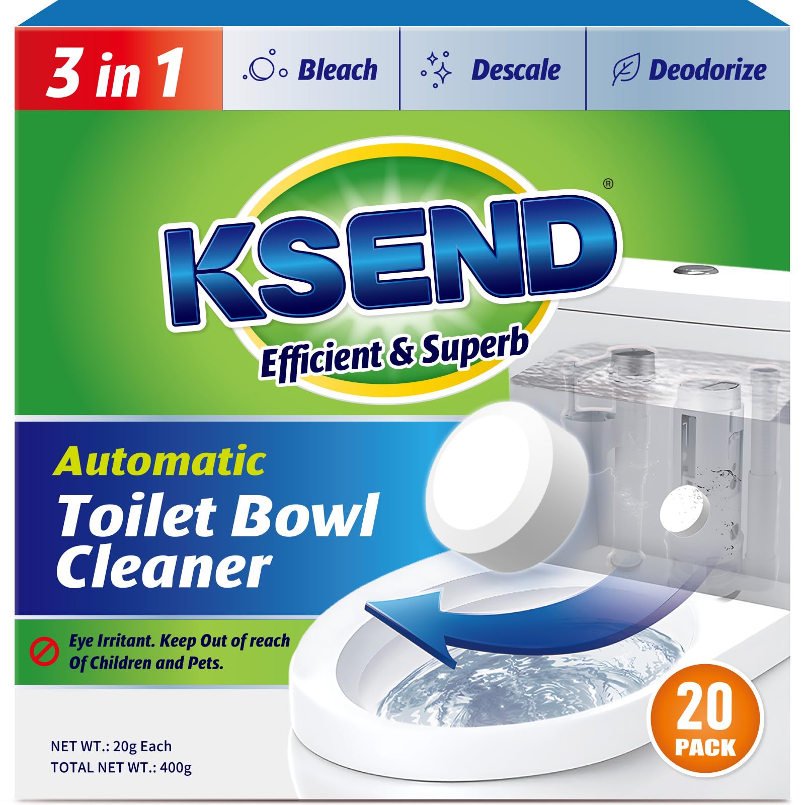 Toilet Bowl Cleaner Tablets (20 Count)