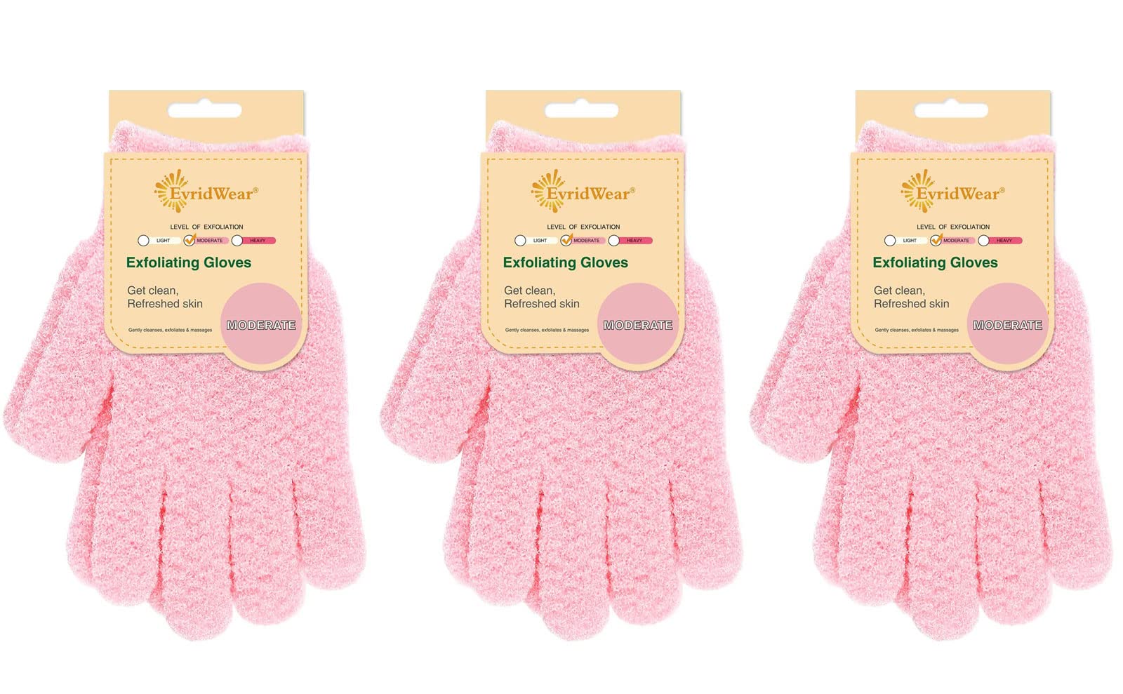 Exfoliating Glove for Shower Bath (3 Count)
