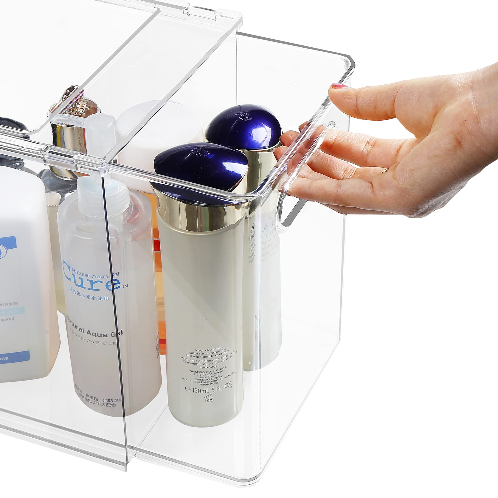 9.5QT Refrigerator Organizer Fridge Storage Bin with Pull