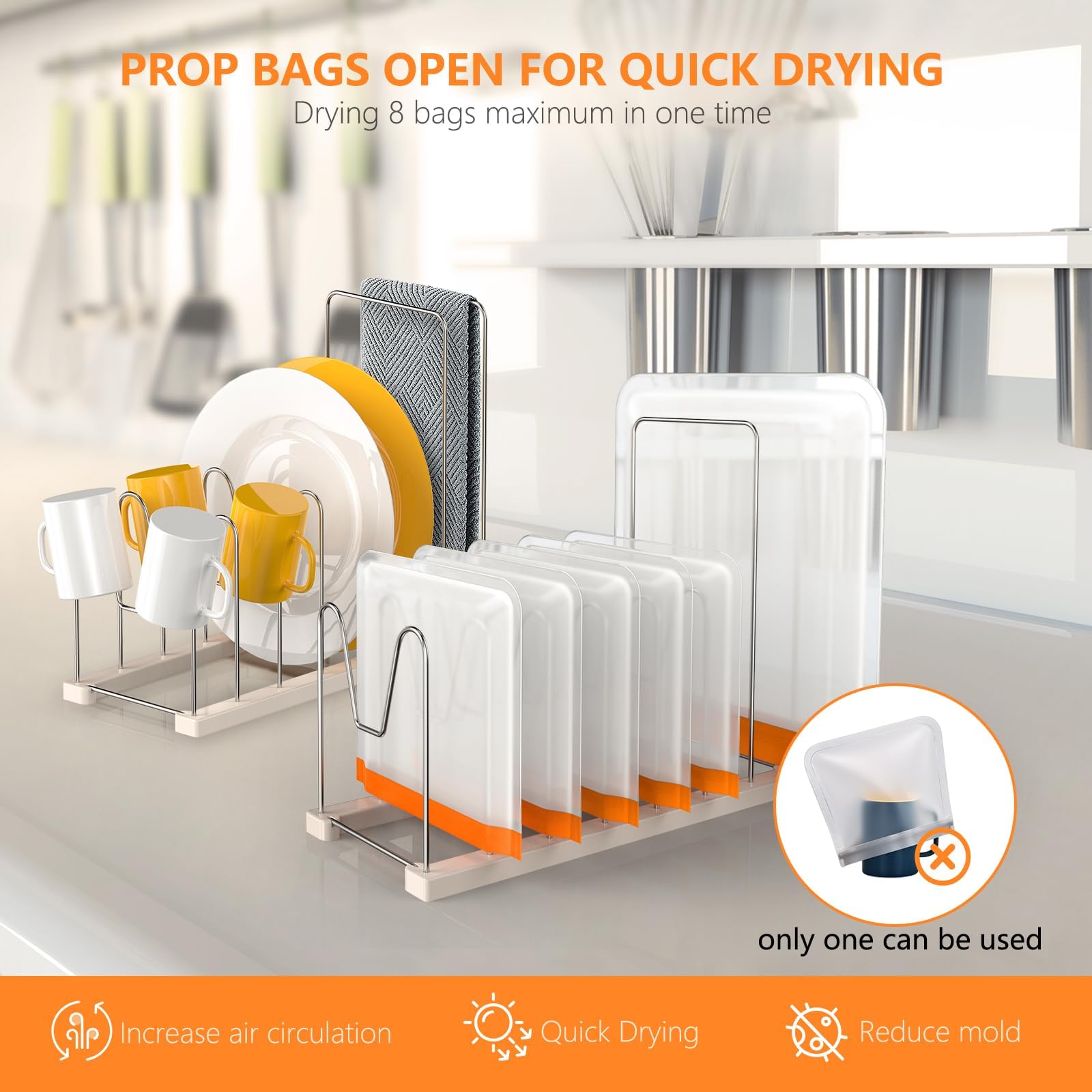 Reusable Bag Drying Rack