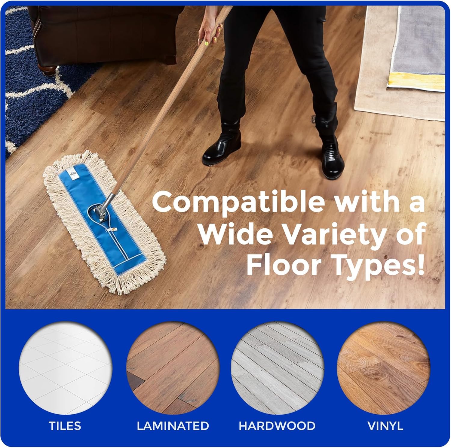 36" Premium Cotton Dust Mop Kit - ModHome Supplies