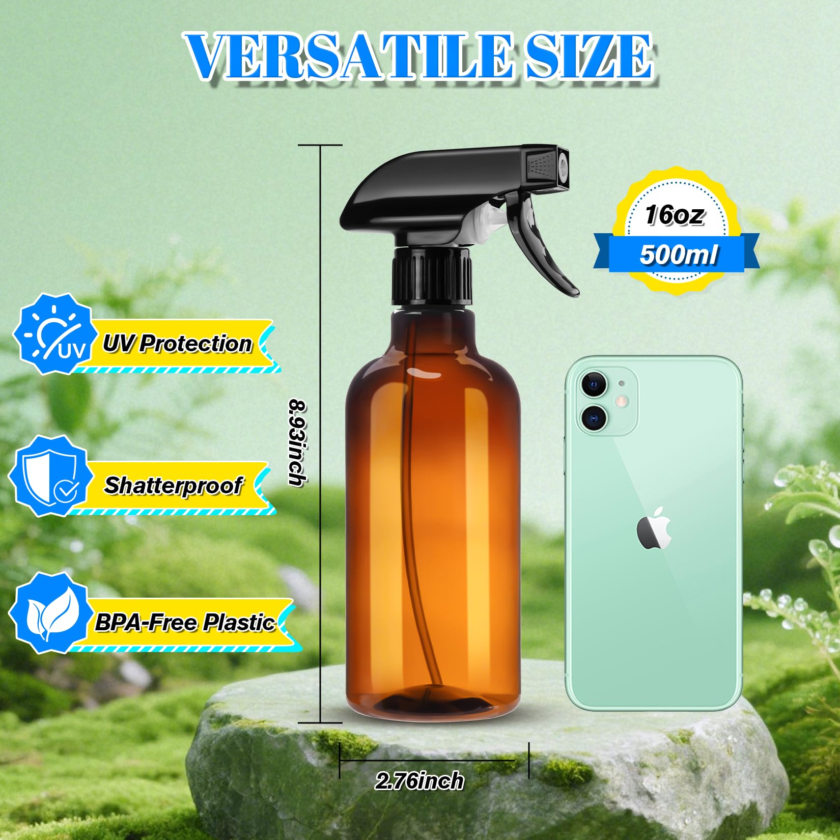 2 Pack Spray Bottles for Cleaning and Lab Use (2 Count)