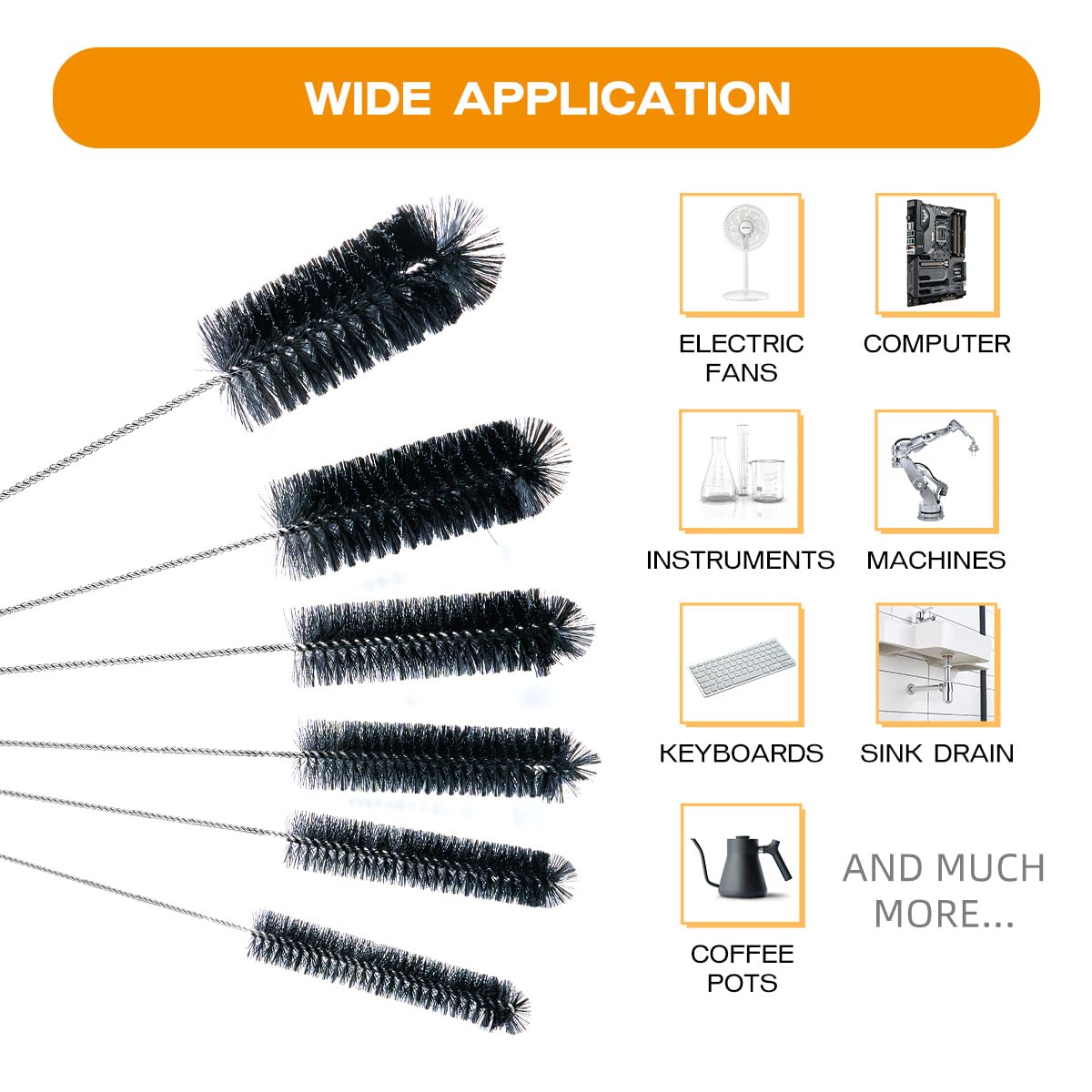 Straw Cleaner Brush Set 6 Pieces (6 Count) - ModHome Supplies