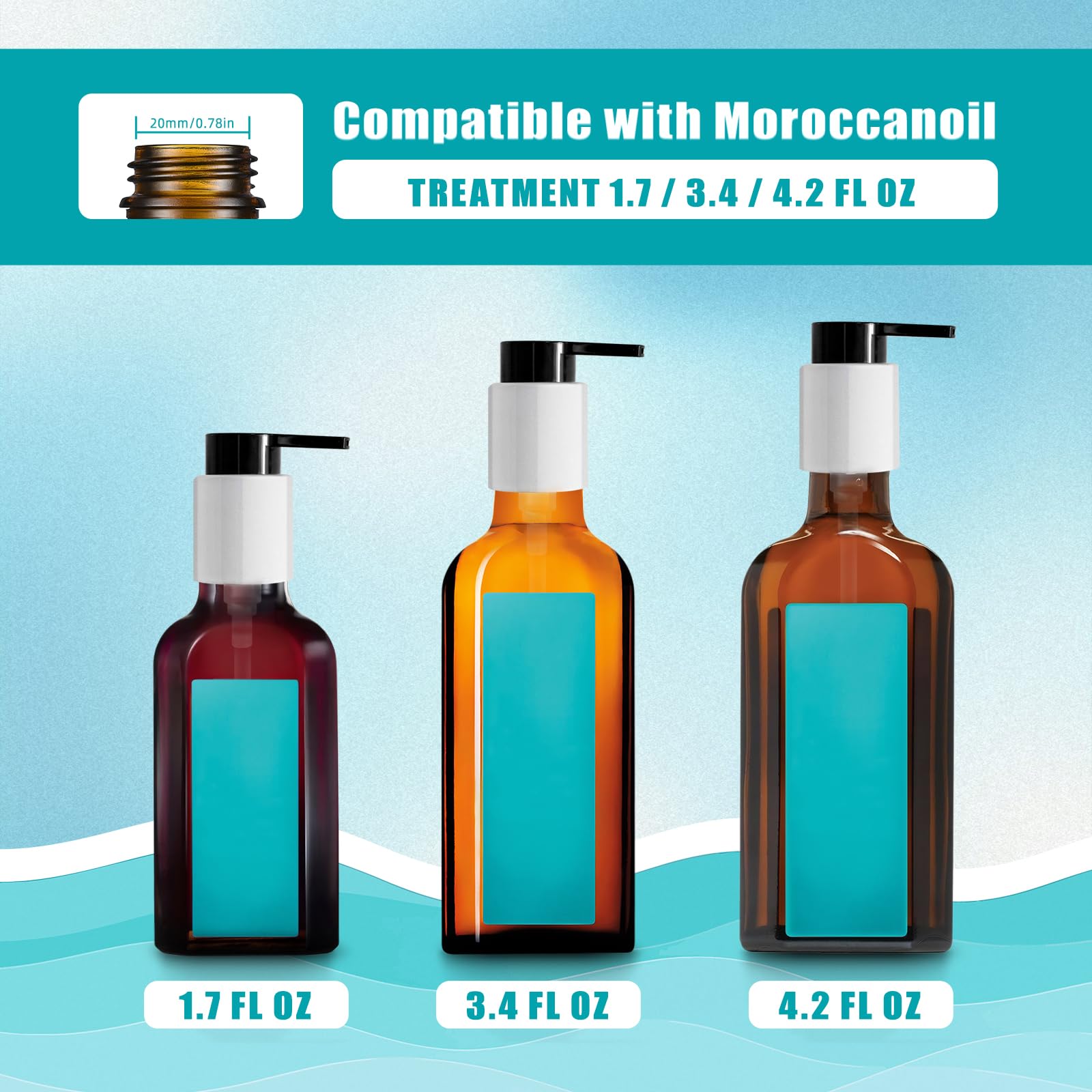2PCS Dispenser Pump Replacement Compatible with MOROCCANOIL Treatment 1.7 (2 Count)
