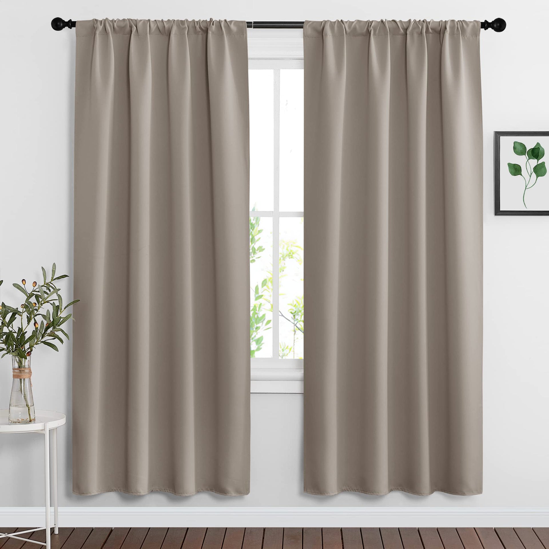 Blackout Curtains for Bedroom Living Room Nursery 72 inches Long (2 Count)
