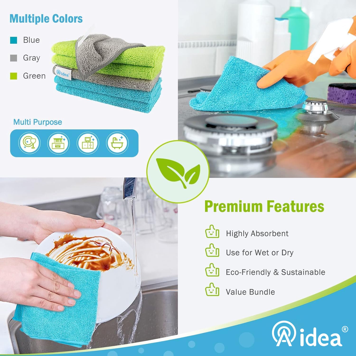 Microfiber Cleaning Cloth (8 Count)