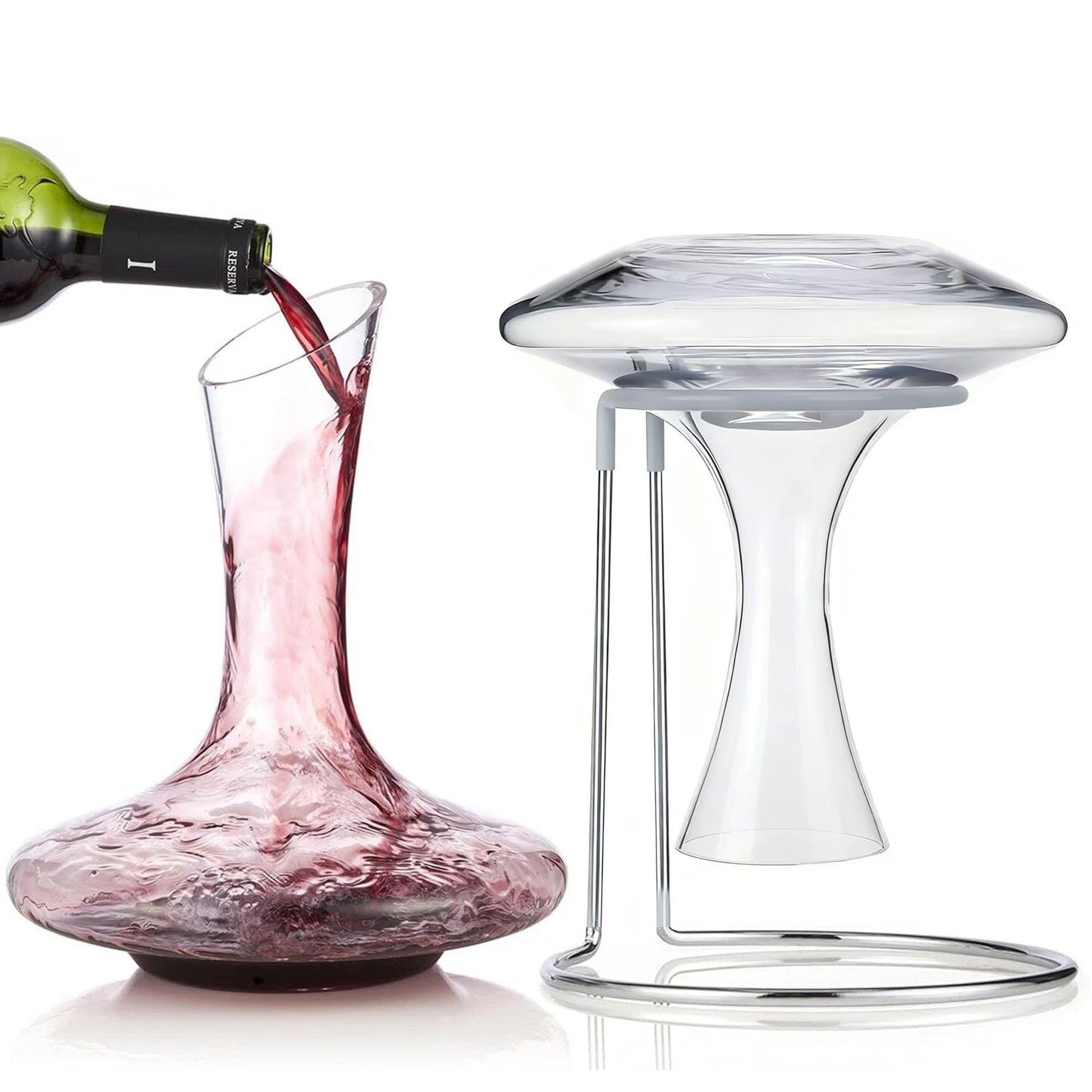 Wine Decanter Drying Stand with Cleaning Brush
