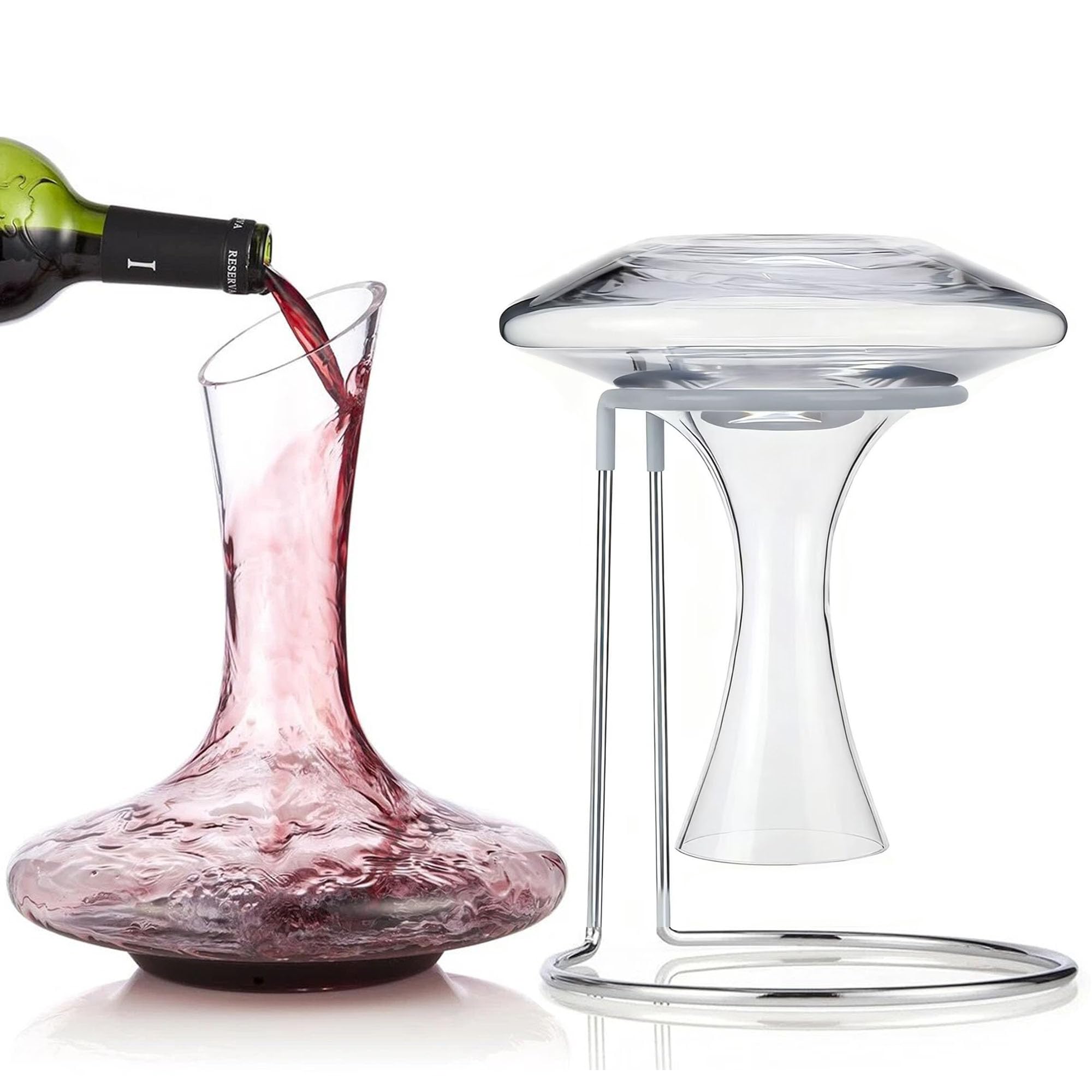 Wine Decanter Drying Stand with Cleaning Brush