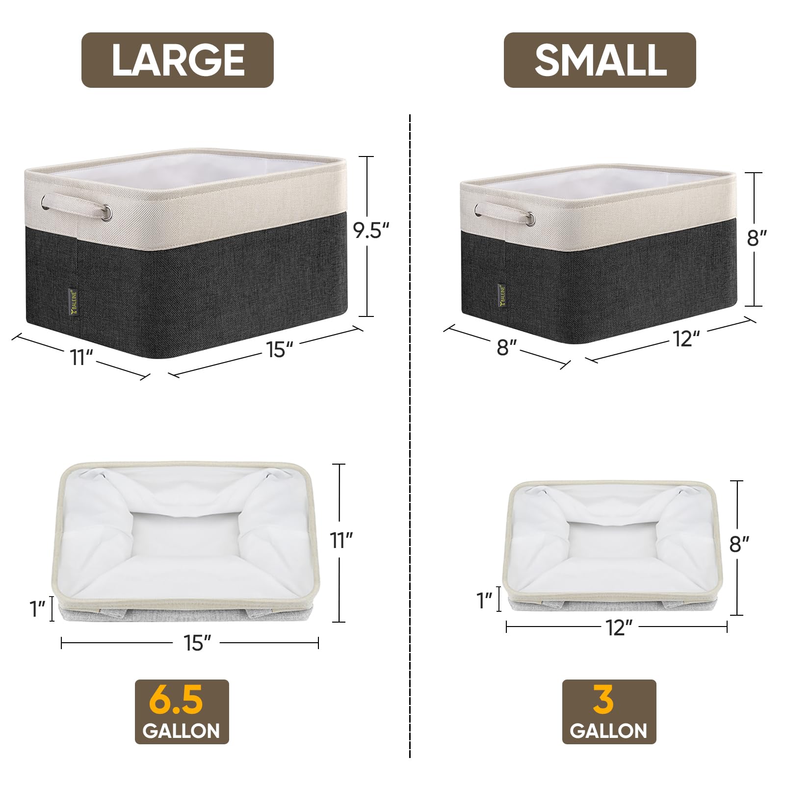 1 Pack Fabric Closet Storage Bins for Shelves