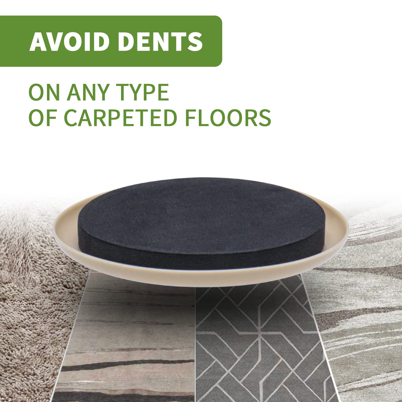 Furniture Sliders for Carpet 16 PCS (16 Count)