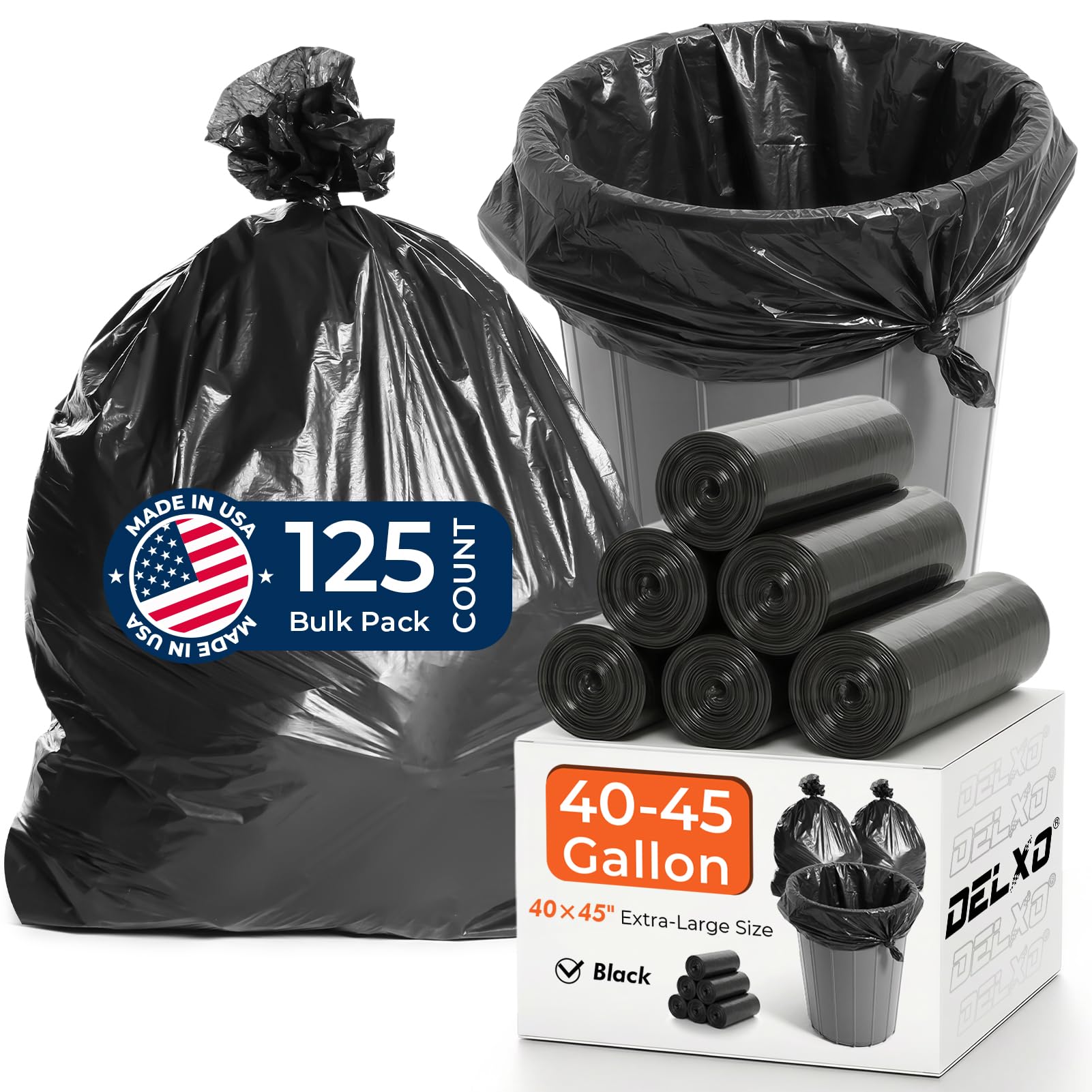 40 45 Gallon Trash Bags (125 Count)