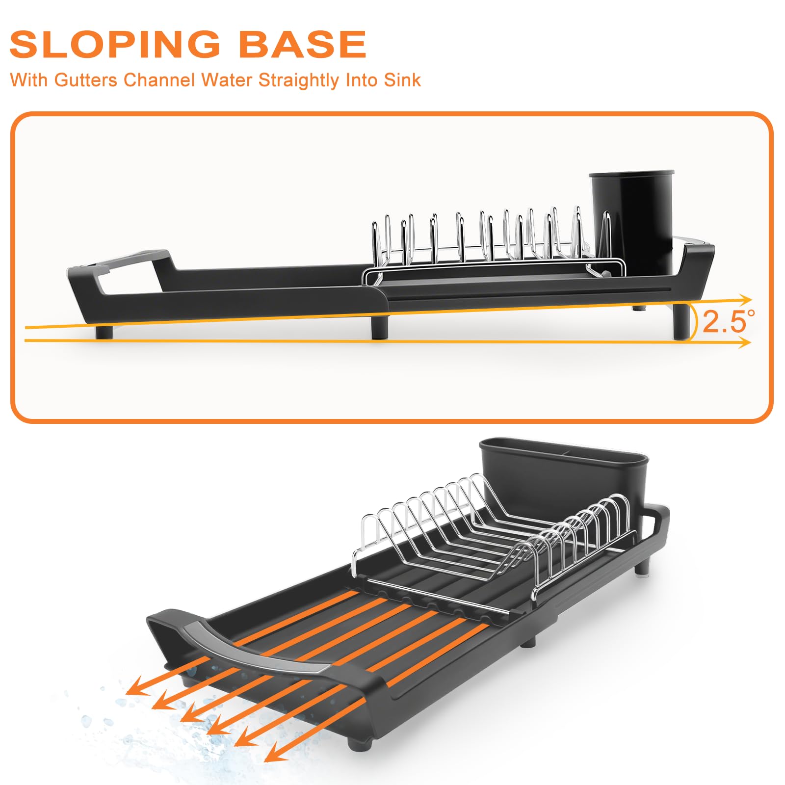 Dish Drying Rack Compact Expandable
