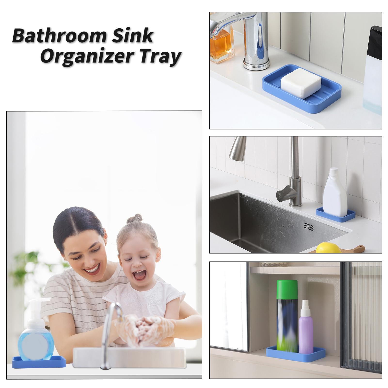 Silicone Kitchen Sink Organizer Tray for Multiple Usage