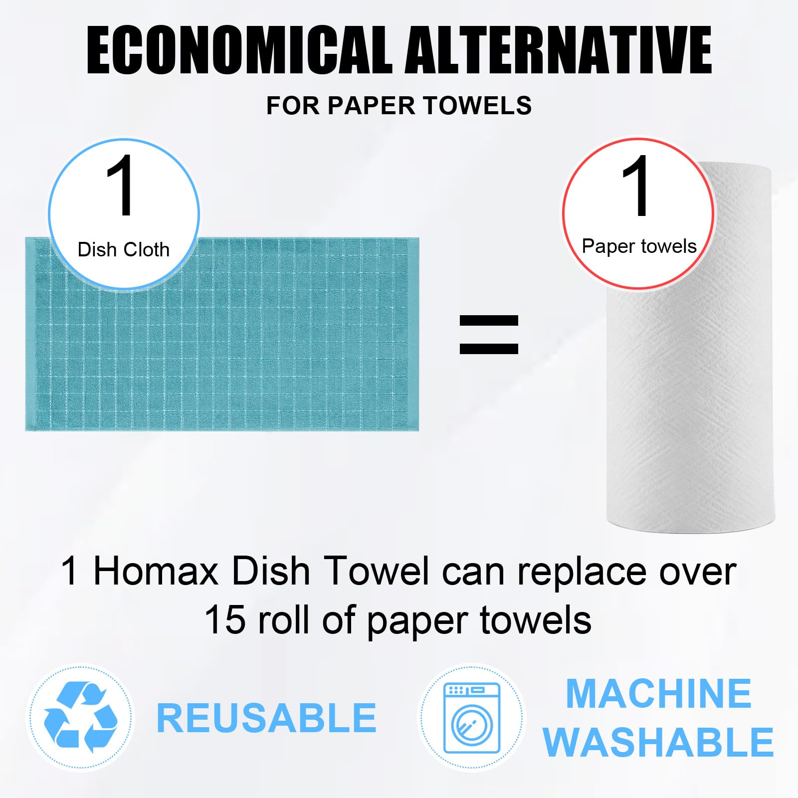 100% Cotton Terry Kitchen Towels (12 Count)