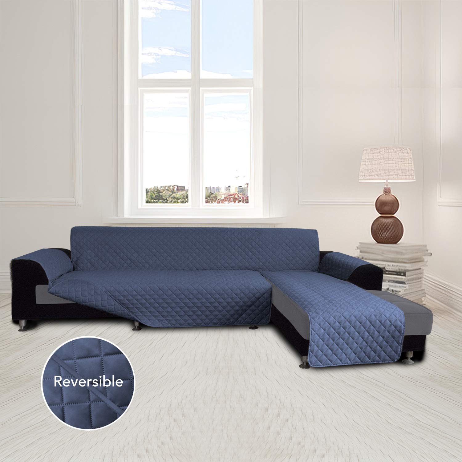 Reversible L Shape Sectional Couch Cover