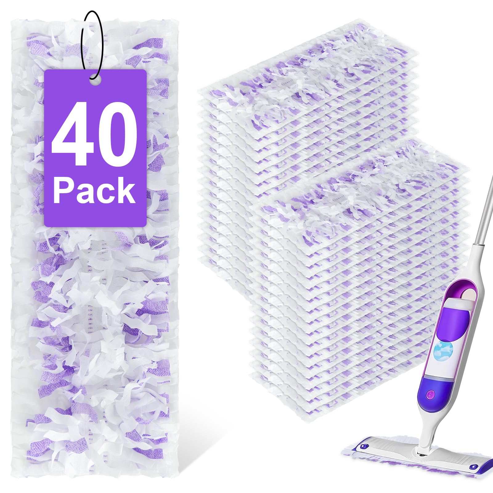 40 Pack Disposable Power Mop Refills for Swiffer Power Mop (40 Count) - ModHome Supplies