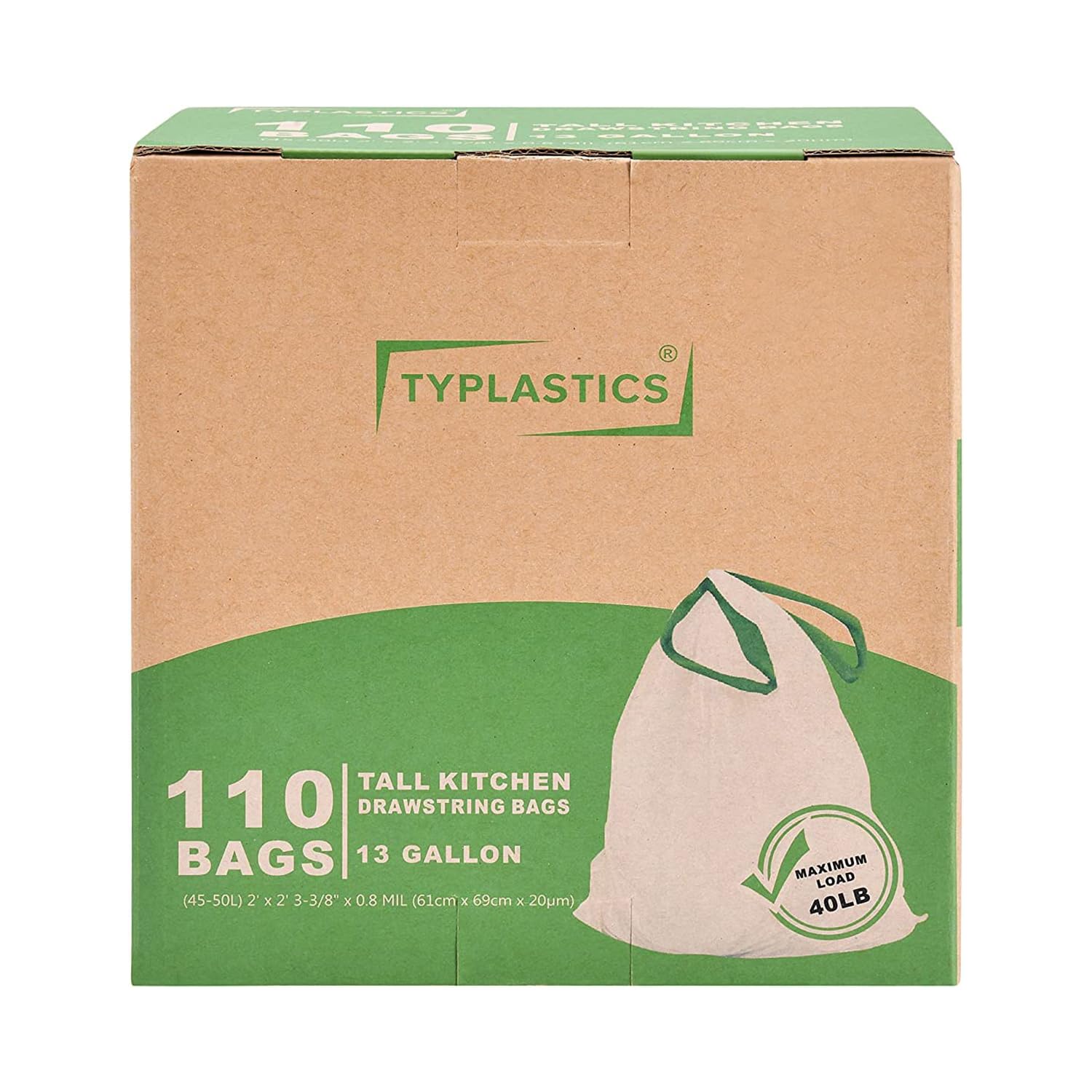 Tall Kitchen Drawstring Trash Bags (110 Count)