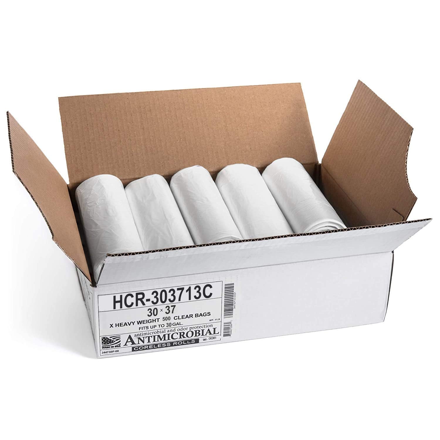 HCR 303713C High Density Star Sealed Coreless Roll Bags (500 Count)