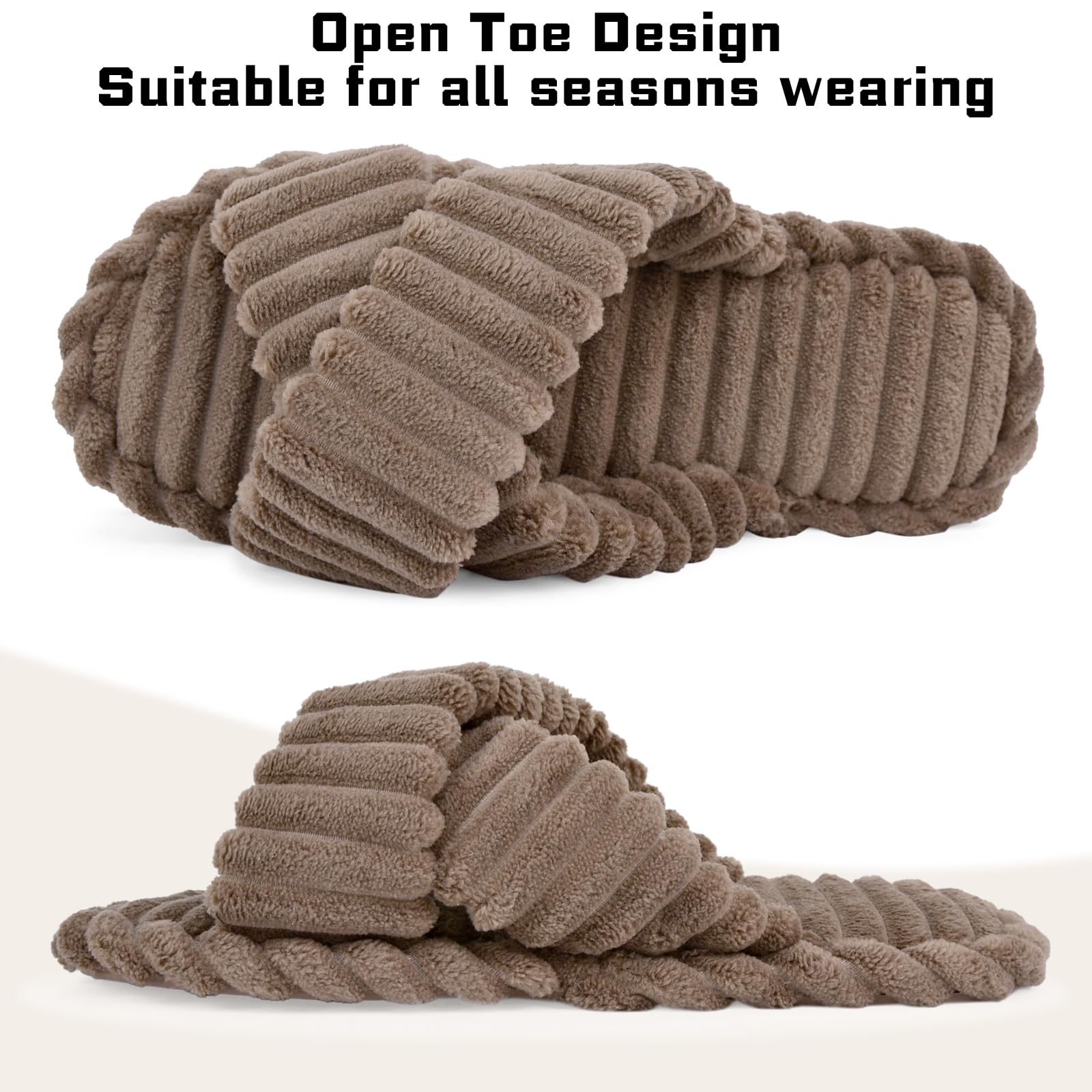 Women's Cozy Slippers Crossbands & Memory Foam