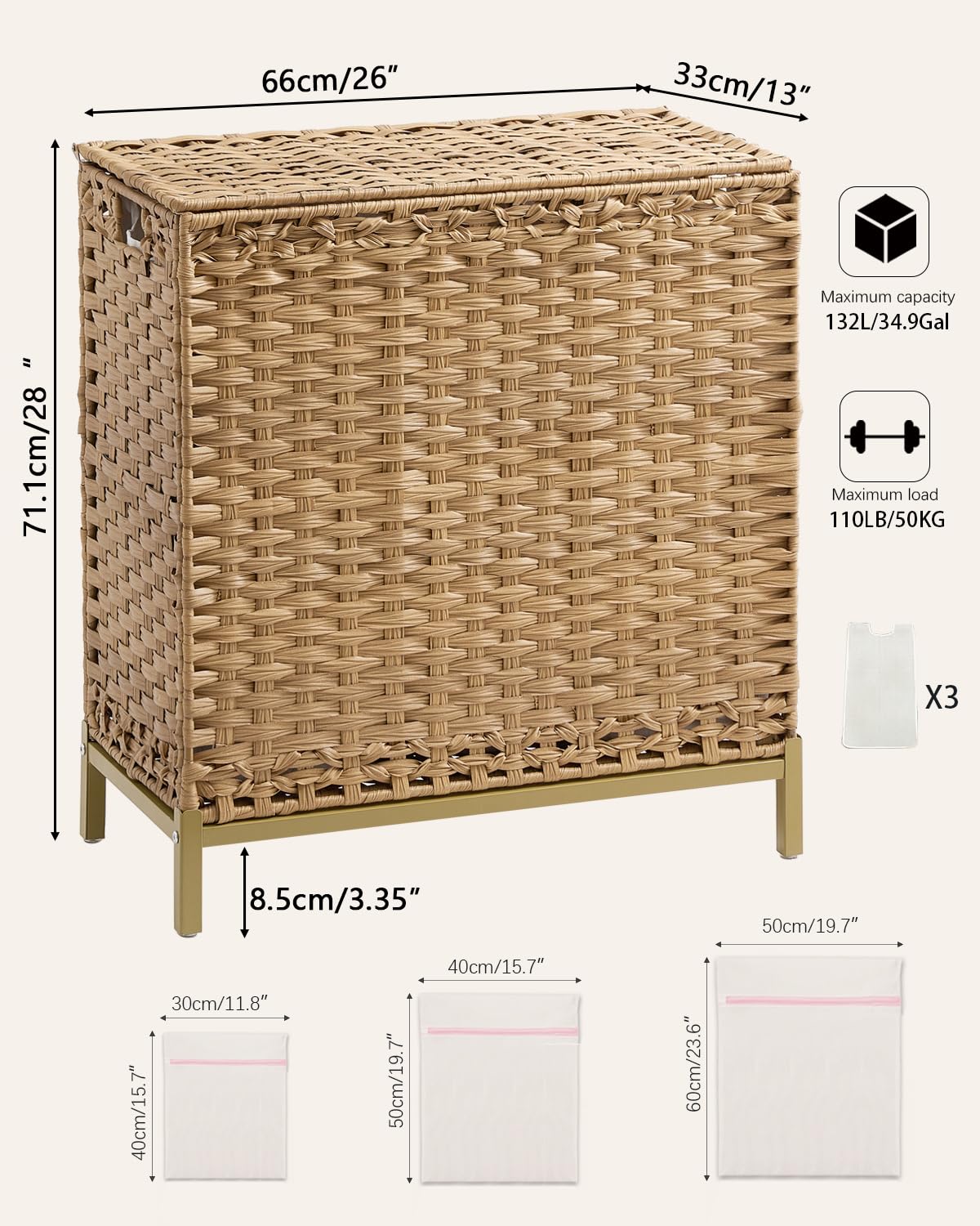 Laundry Hamper with Lid