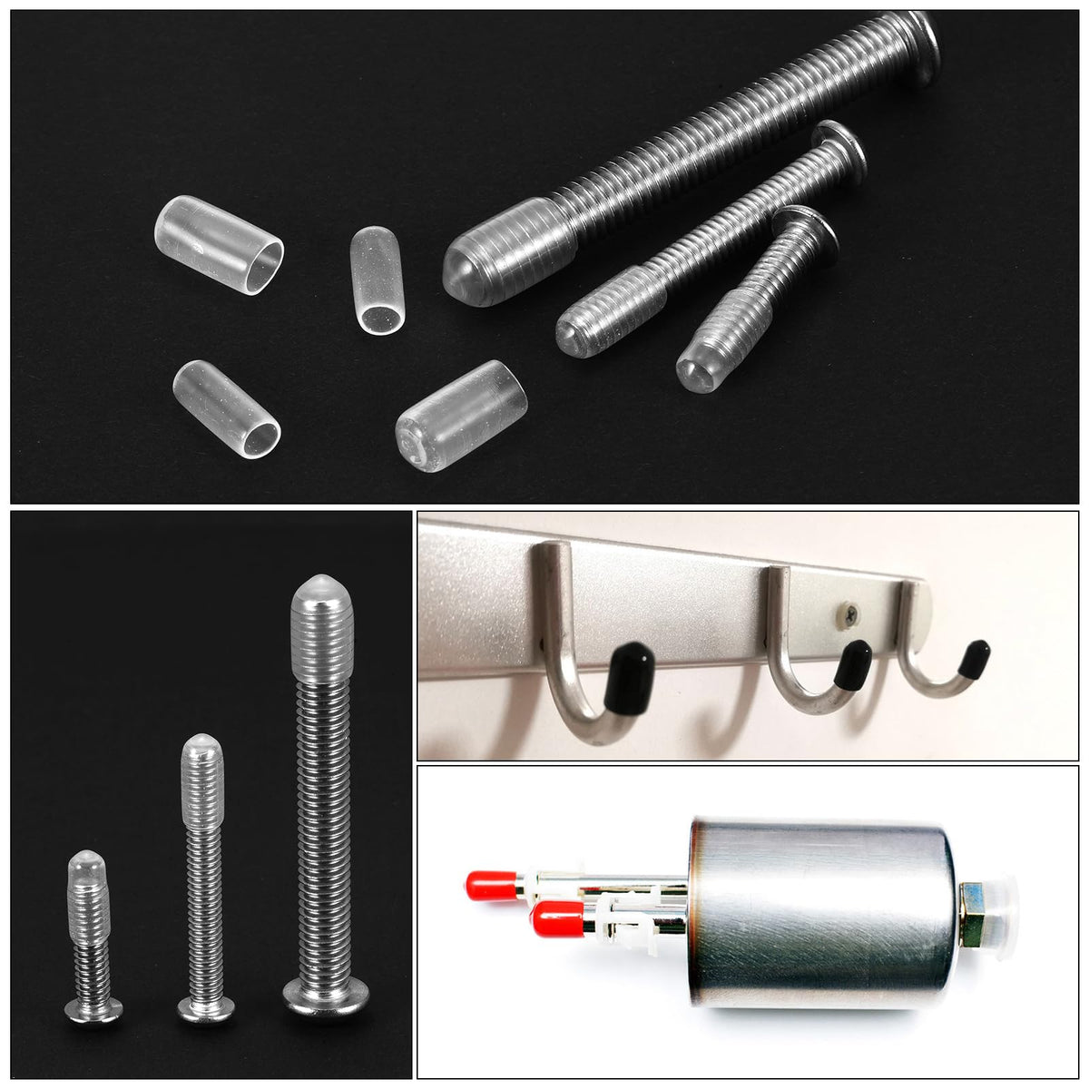 20pcs Rubber End Caps Protective Caps 14mm ID Vinyl PVC Round Tube Bolt Cap Cover Screw Thread Protectors
