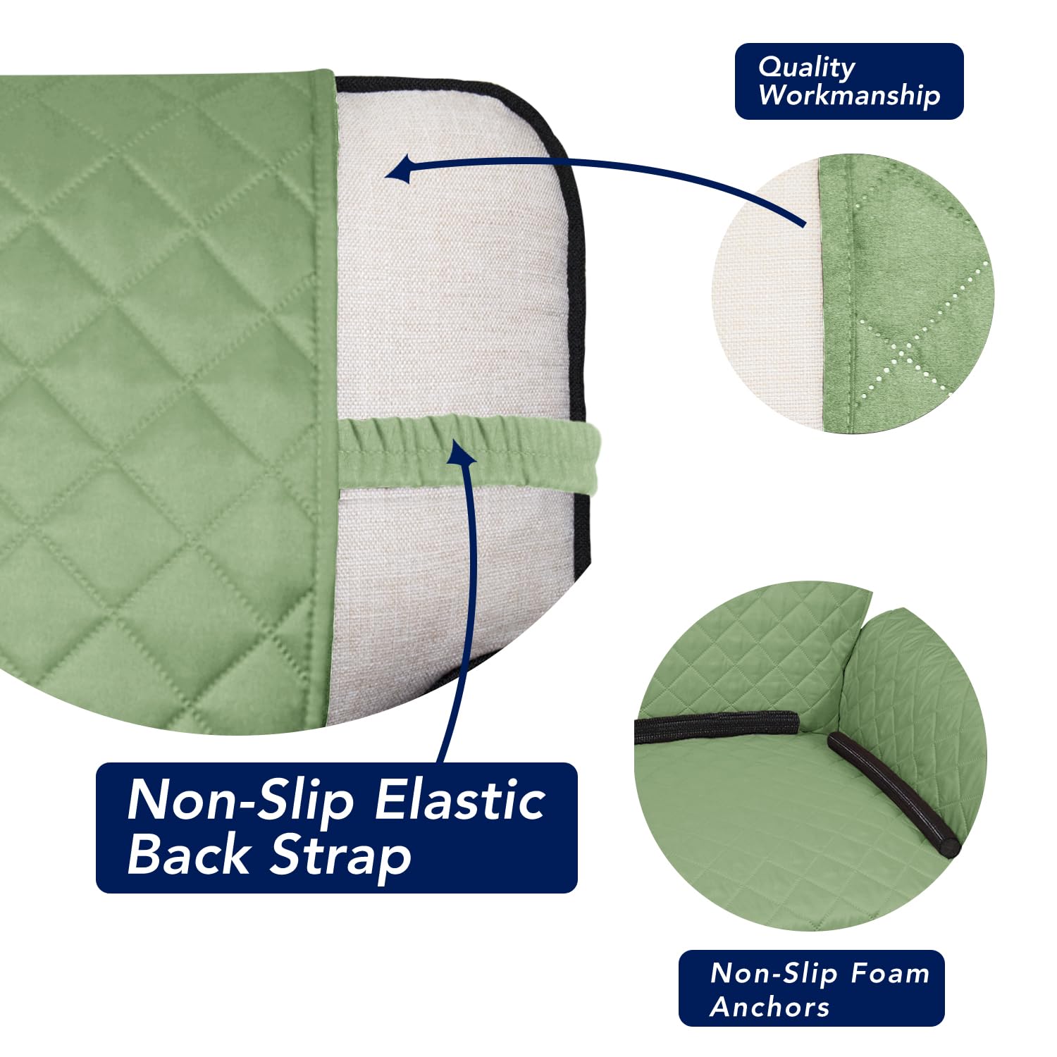 Reversible Quilted Couch Covers for Dogs Loveseat Sofa Cover 46.5”