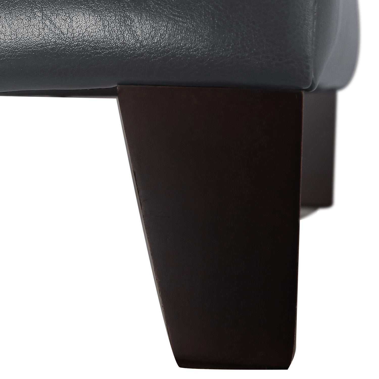Bonded Leather Square Tufted Cubic Cube Storage Footstool