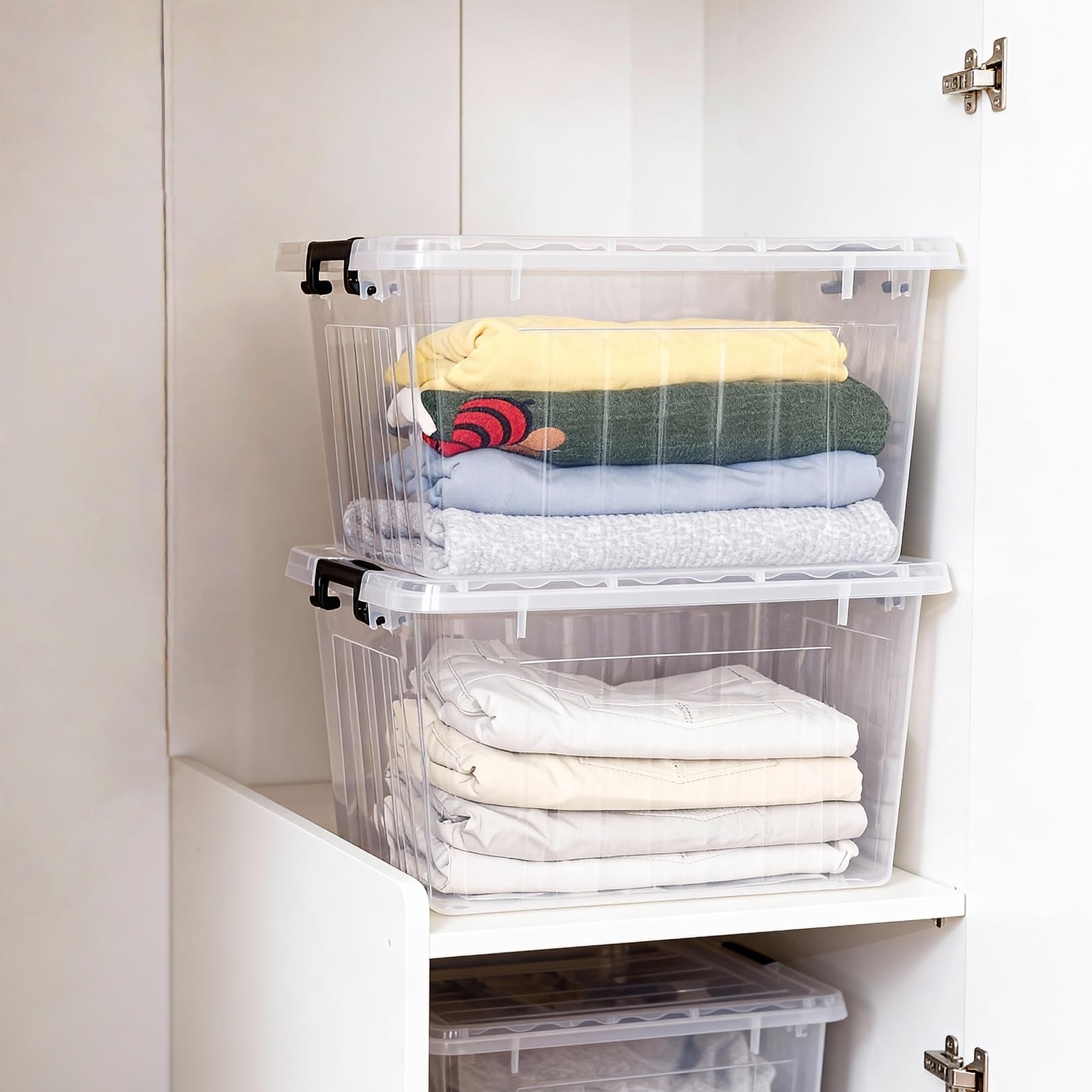 22 Quart Clear Plastic Storage Bins with Lids 2 (2 Count)
