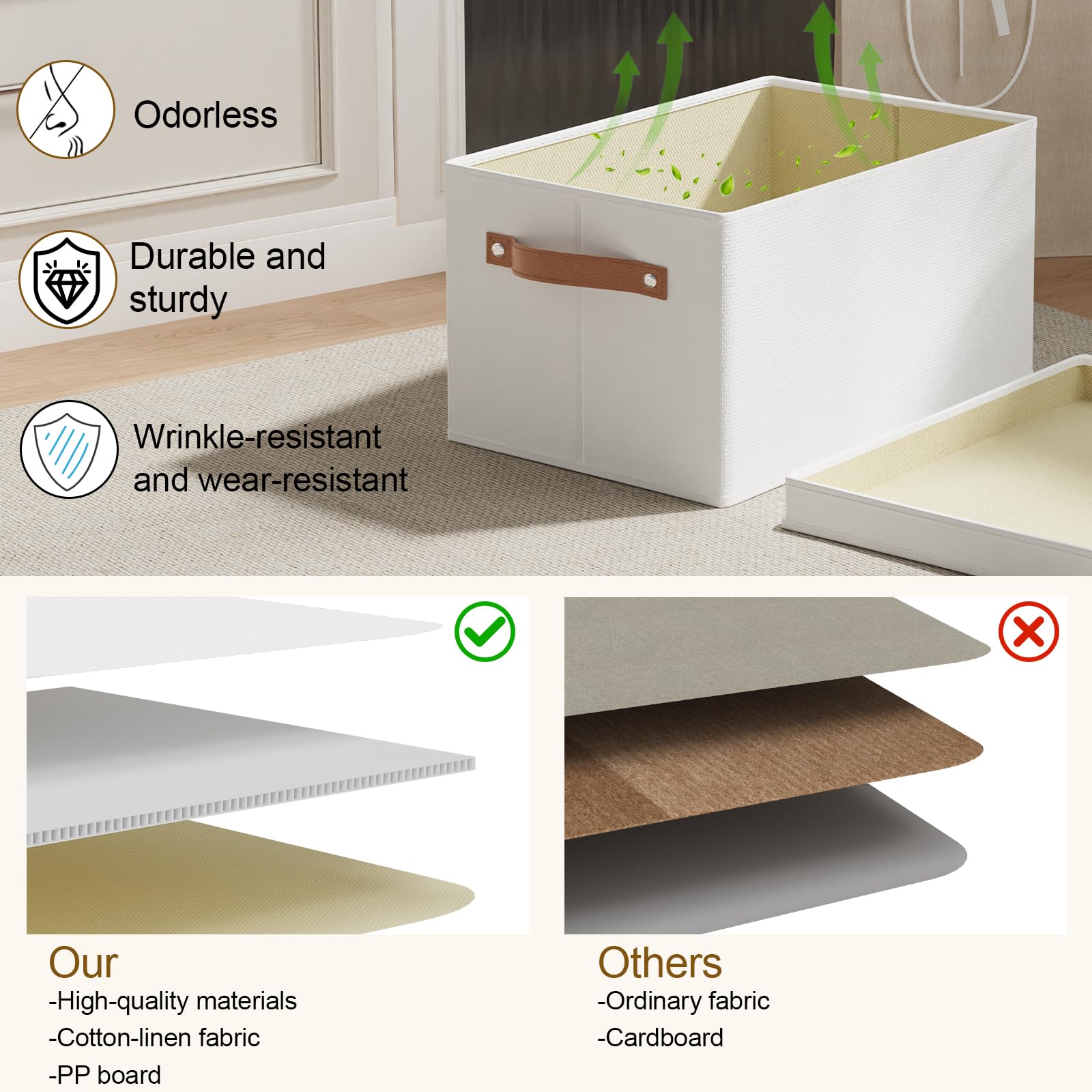 White Foldable Storage Bin