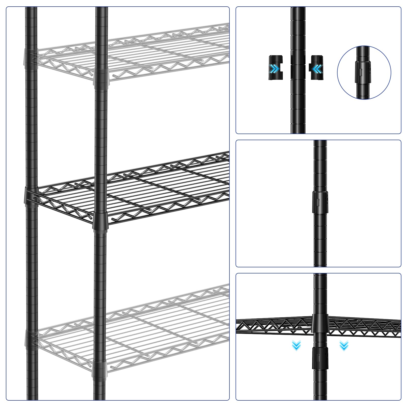 4 Tier Shelf Unit Organizer