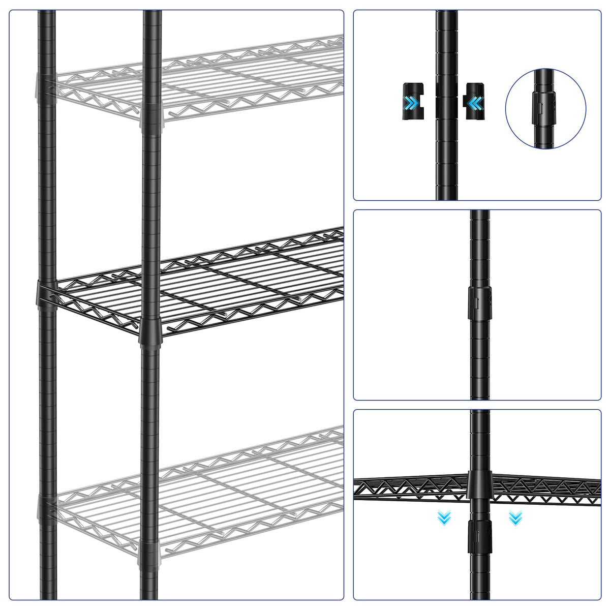 5 Tier Metal Wire Shelving Unit