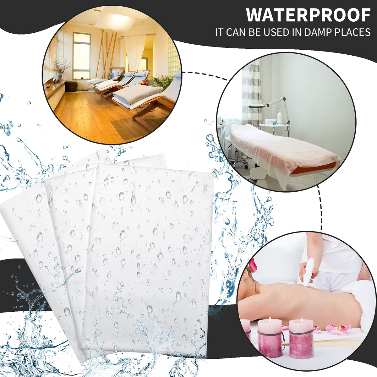 100 Pcs 31.5 x 71 Inch Disposable Bed Sheets Oil